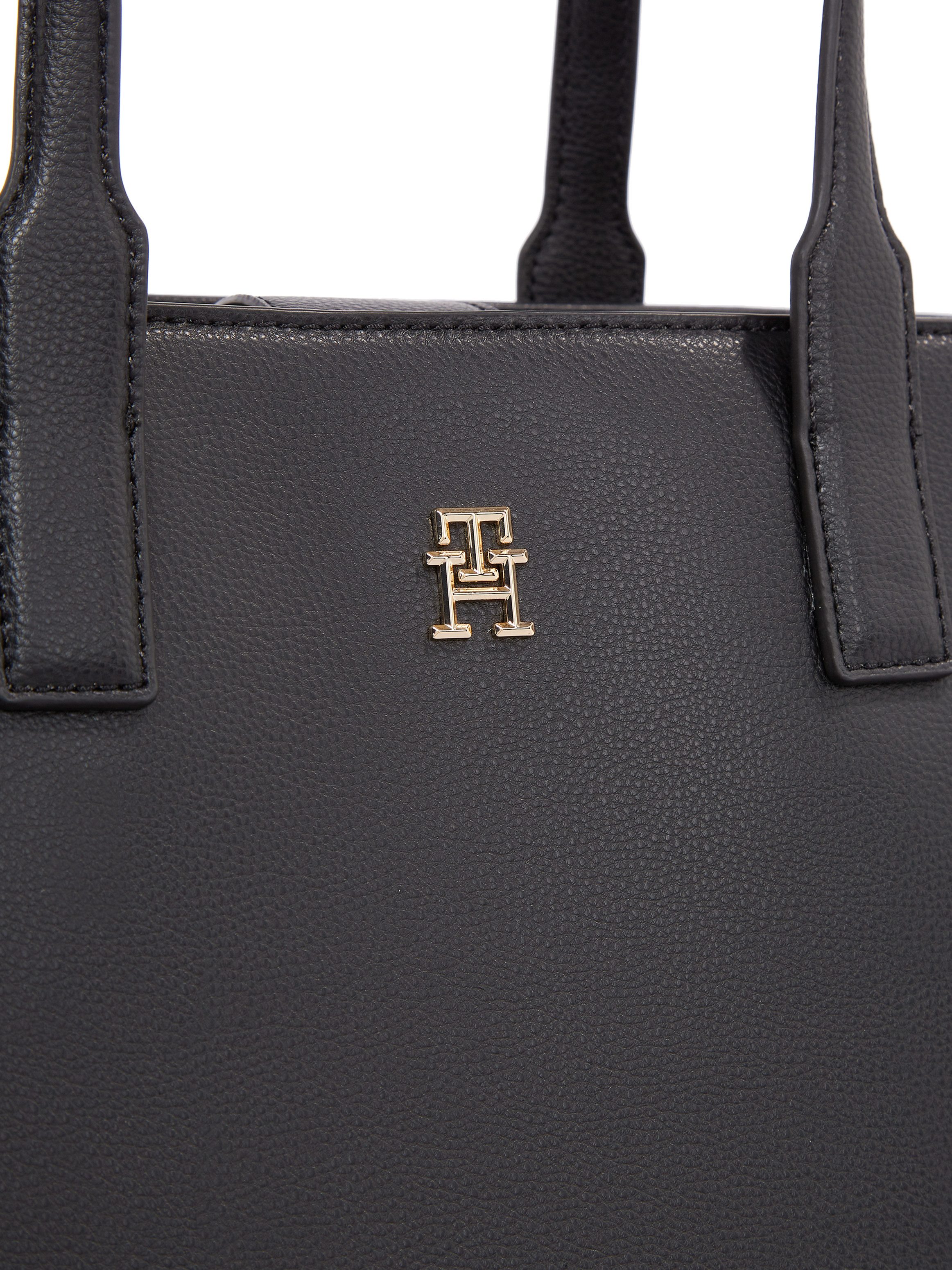 Tommy Hilfiger Schoudertas TH SOFT LOGOTAPE SATCHEL Dames schoudertas handtas met TH-logoapplicatie
