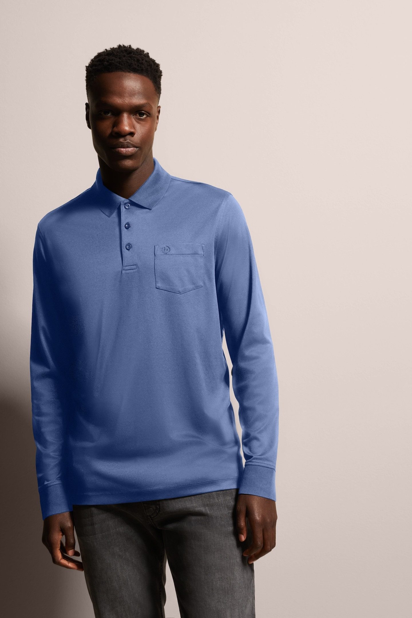 Bugatti Poloshirt met lange mouwen