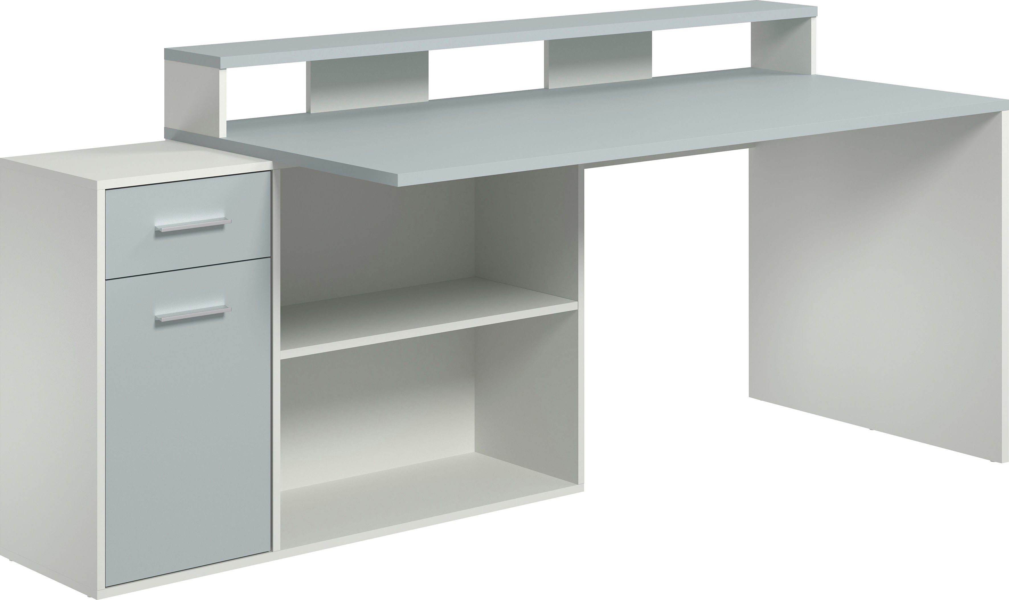 INOSIGN Bureau CHESTER Gamingtafel met lowboard - werktafel afmetingen (B/D/H) 160/115/92 cm (2 stuks)