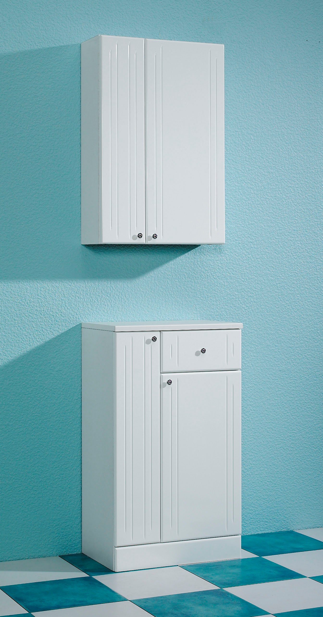 Saphir Hangend kastje Quickset 955 wand-badkamerkast 50 cm breed met 2 deuren, 2 planken