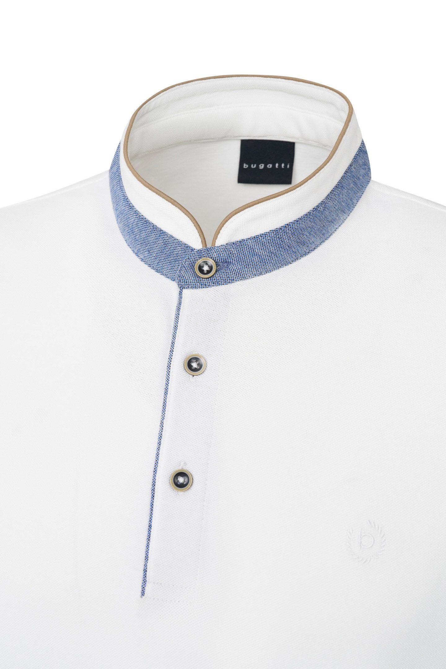 Bugatti Poloshirt met opstaande kraag
