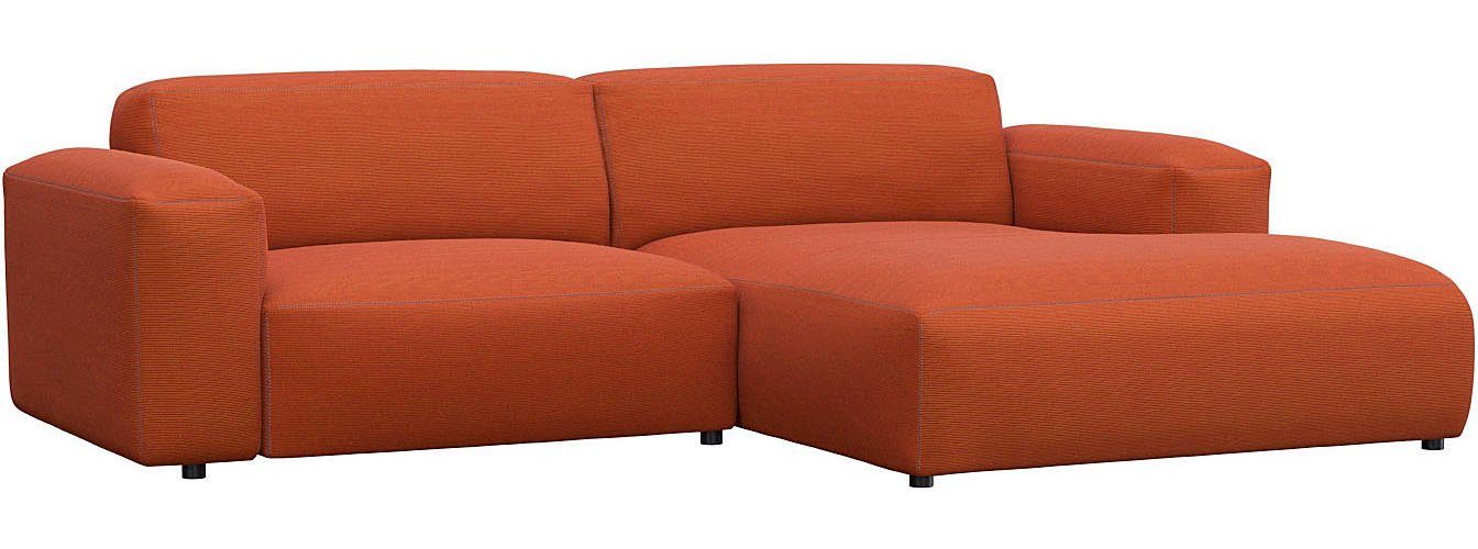 FLEXLUX Hoekbank Lucera Chaise longue rechts of links, L-vorm, comfortabel
