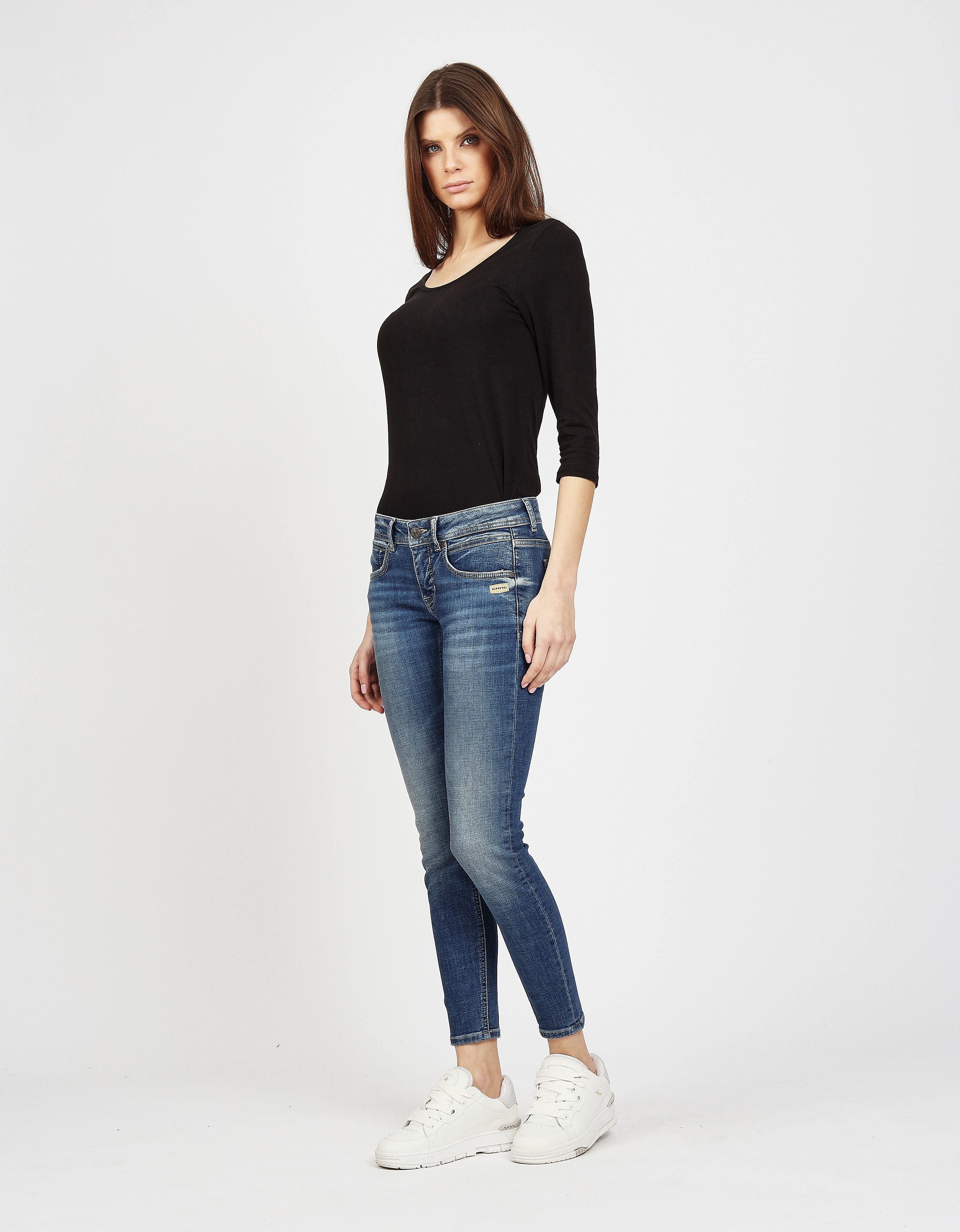GANG Skinny fit jeans 94FAITH CROPPED met verkorte pijplengte