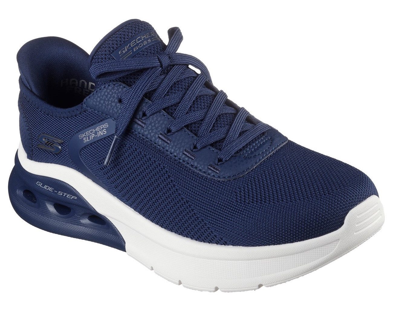 Skechers Slip-on sneakers BOBS ARC WAVES 2.0 , sneaker, slipper, vrijetijdsschoen in comfortbreedte g (= breed) heren lage sneakers maat 47,5 blauw