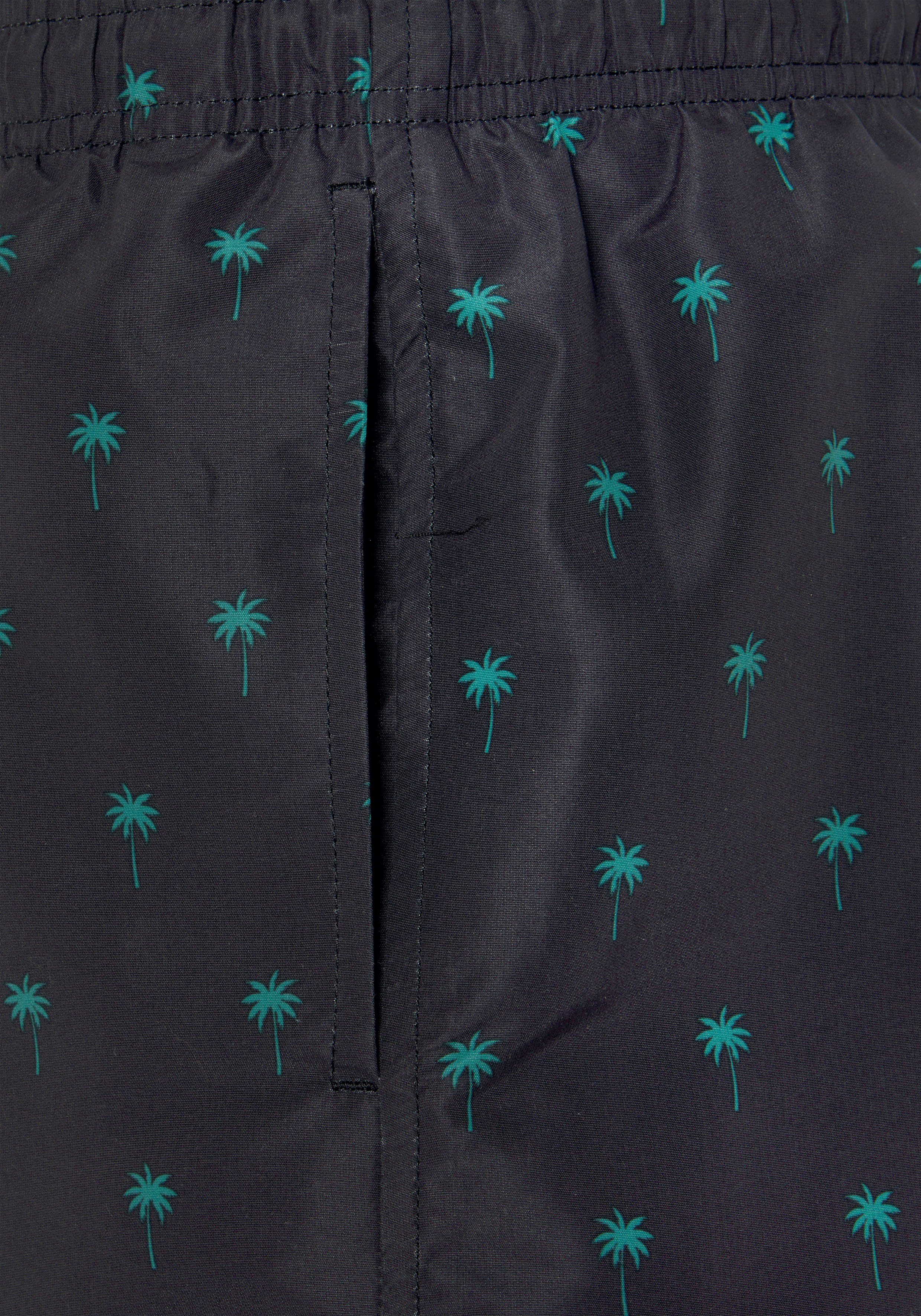 s.Oliver RED LABEL Beachwear Zwemshort met palmendesign