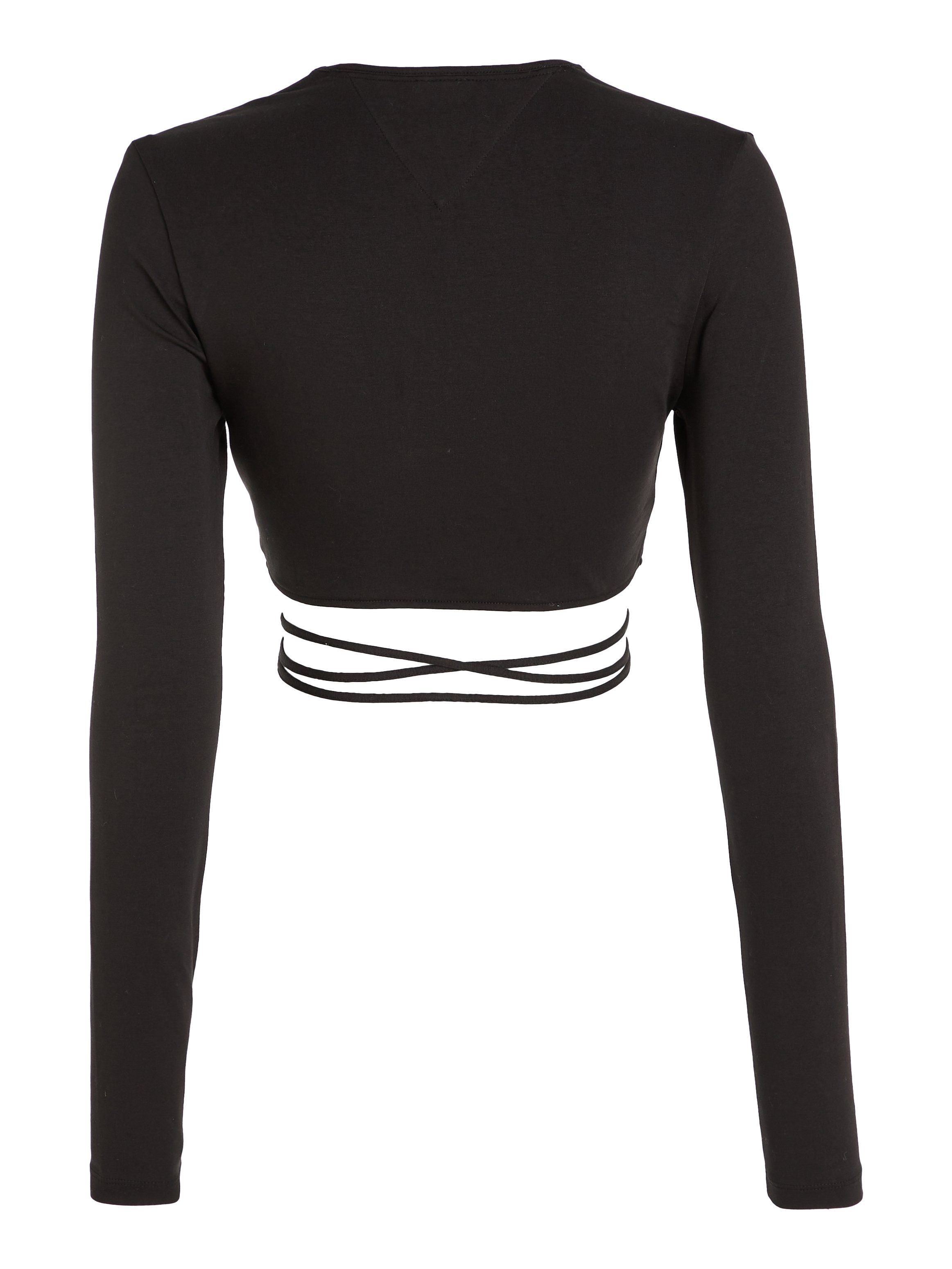 TOMMY JEANS Shirt met lange mouwen TJW TIE WRAP TOP met tommy jeans-merklabel