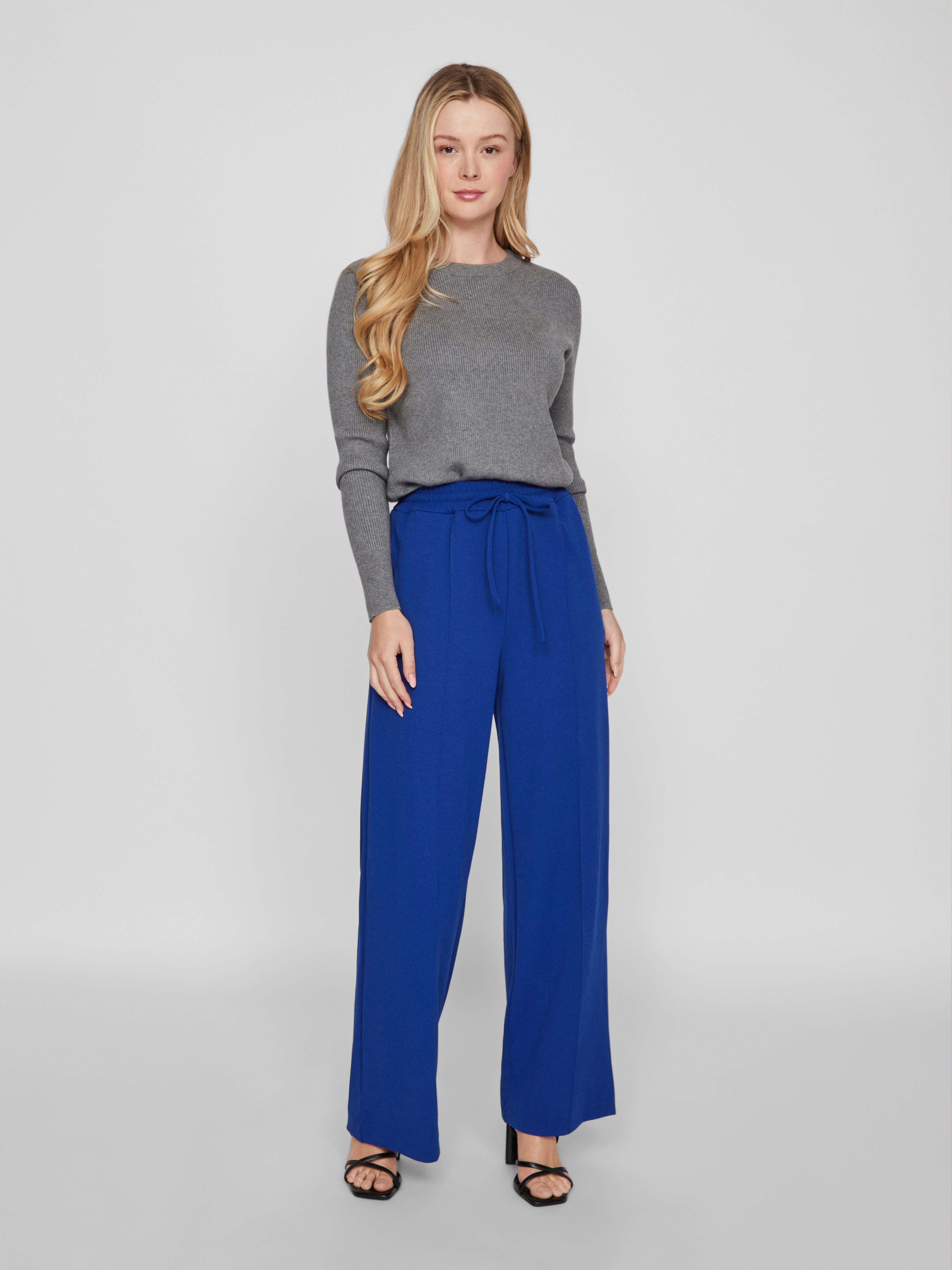 Vila Trui met ronde hals VICOMFY O-NECK L/S KNIT TOP/SU - NOOS