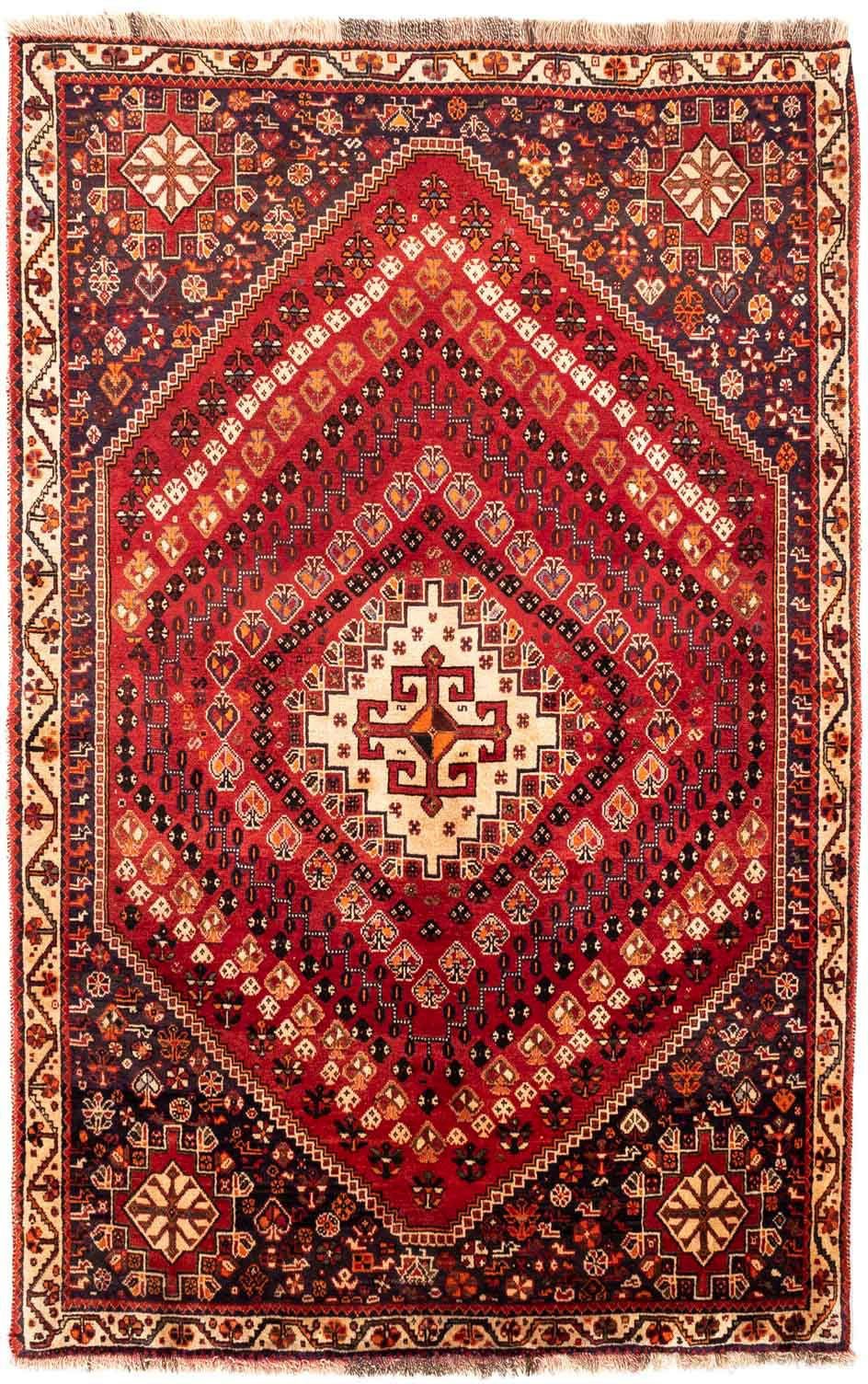 morgenland Wollen kleed Ghashghai medaillon 218 x 164 cm Uniek exemplaar met certificaat