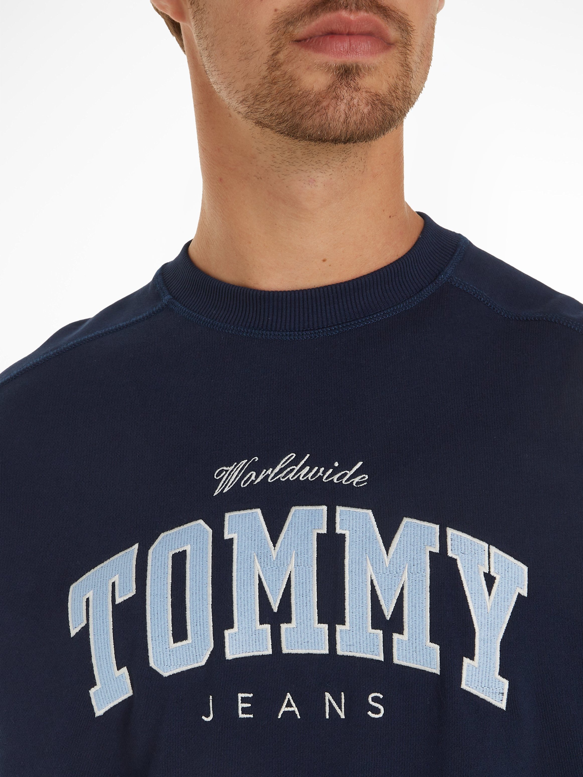 TOMMY JEANS Sweatshirt TJM BOXY VARSITY CREW EXT