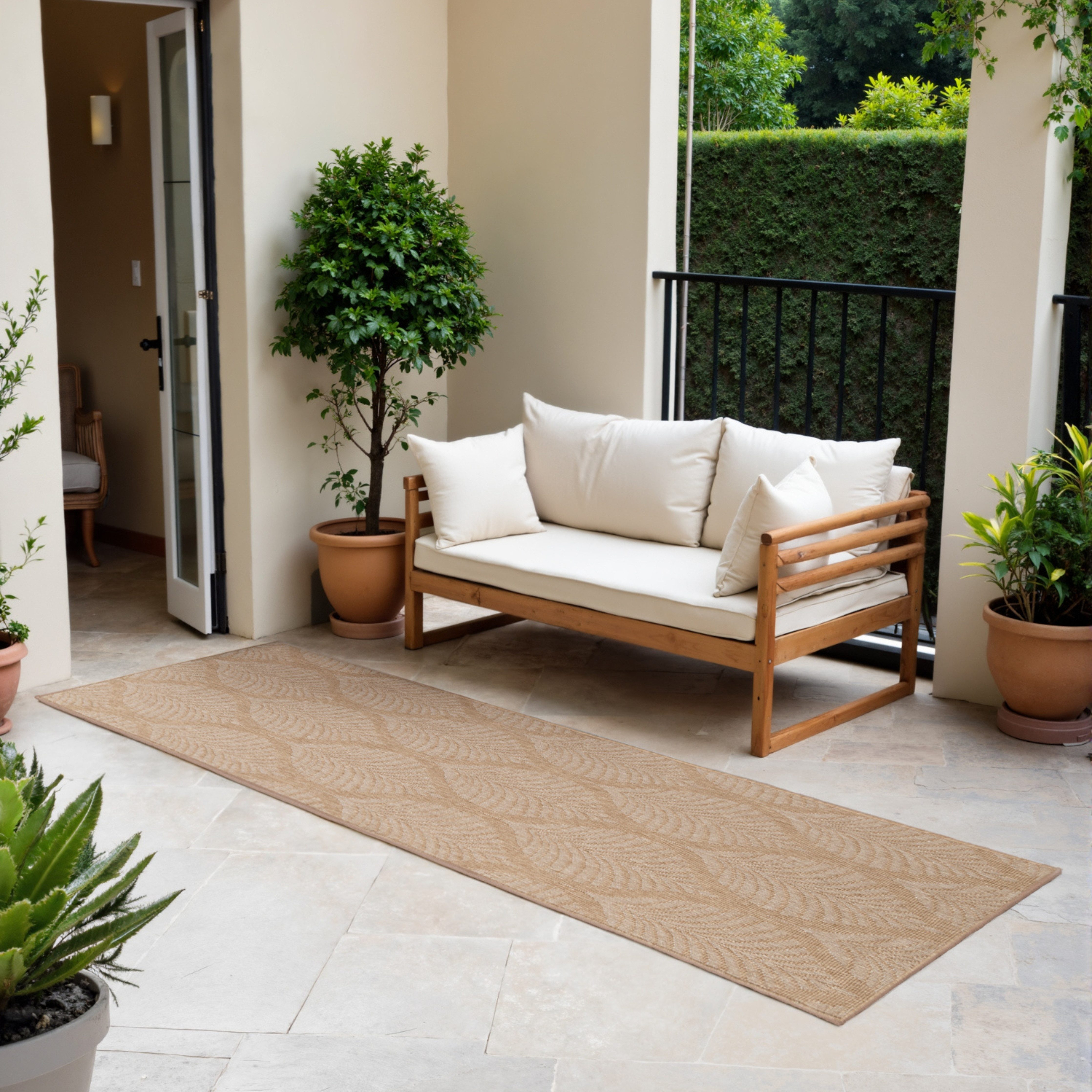 HANSE Home Outdoorkleed Liora omkeerbaar tapijt Loper, binnen en buiten, platweefsel, weerbestendig, onderhoudsvriendelijk, robuust buitenkleden