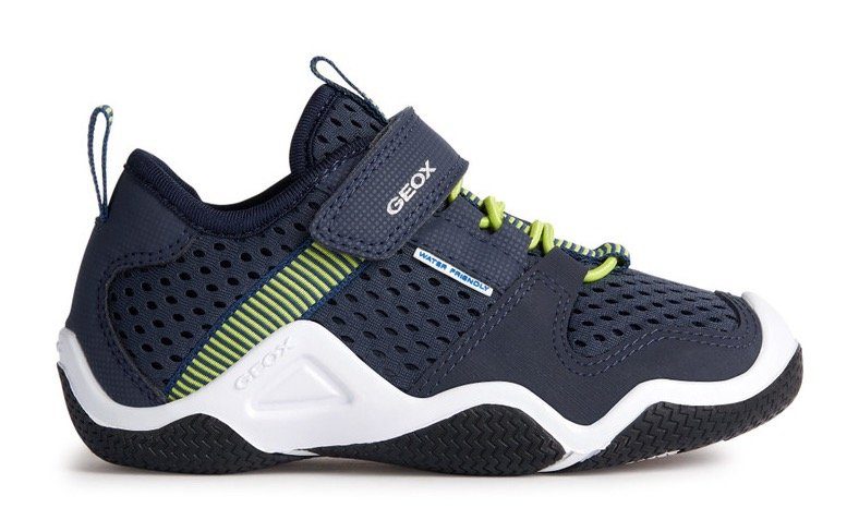 Geox Sneakers JR WADER A met geox speciale membraan, vrijetijdsschoen, lage schoen, veterschoen