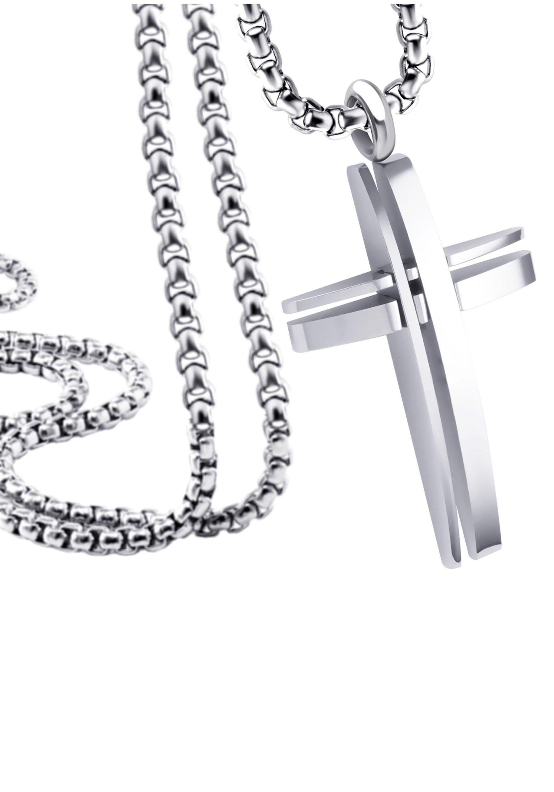 Firetti Ketting met hanger Sieraad cadeau kruis met zirkoon (synthetisch)