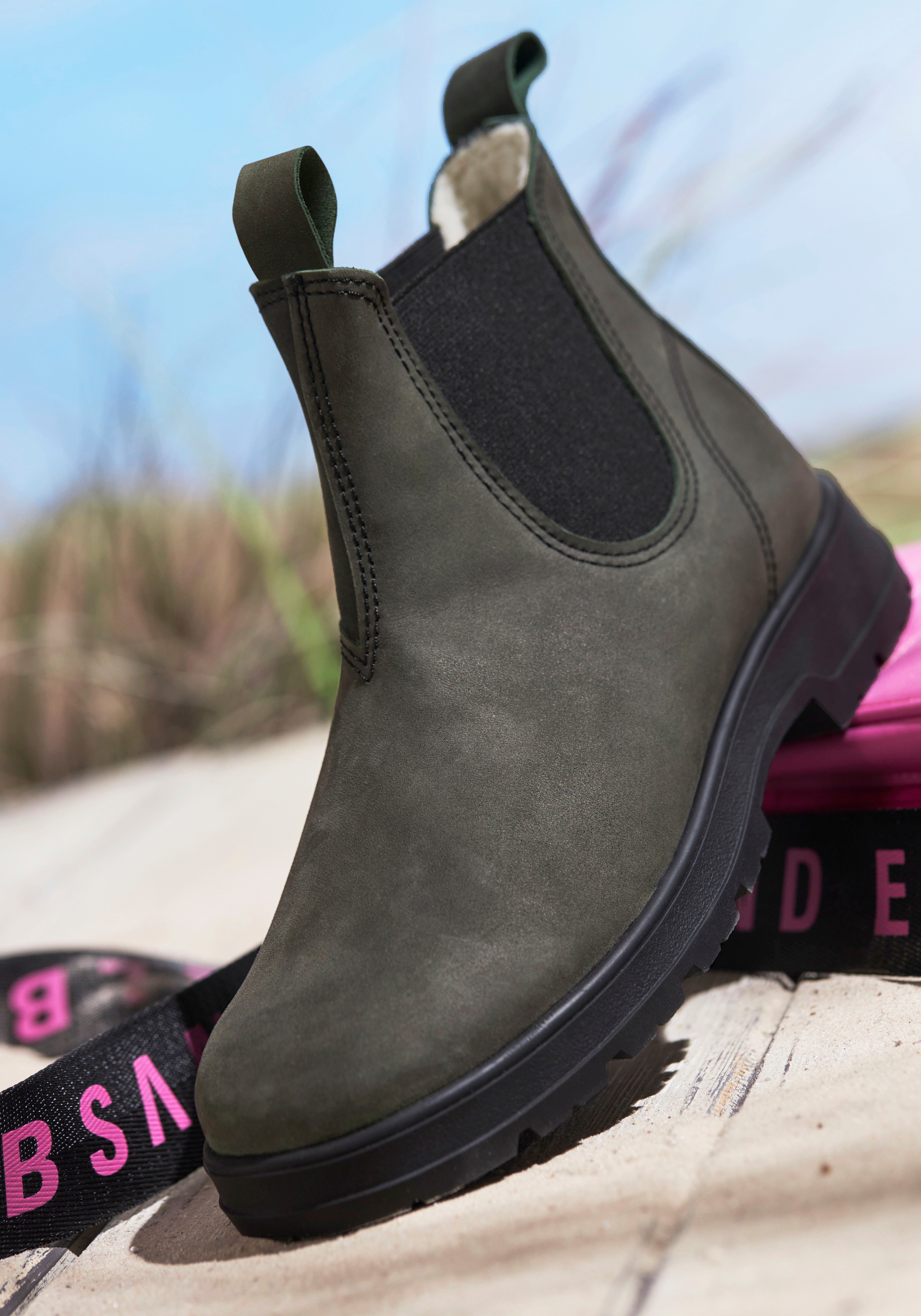 Elbsand Laarsjes van leer in klassieke chelsea-look, laarzen, boots, winterlaarzen