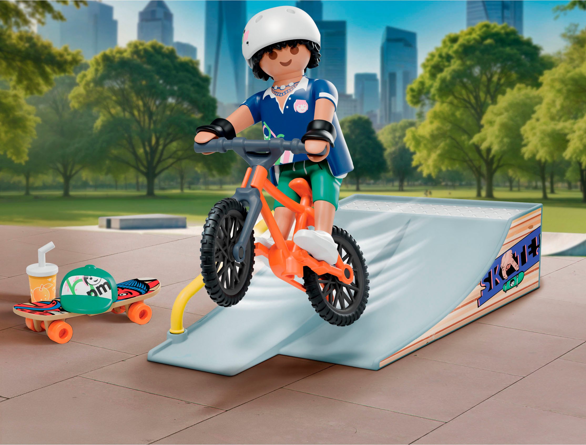 Playmobil® Constructie-speelset Skateboard mit Rampe (71798), My Life (17-delig)