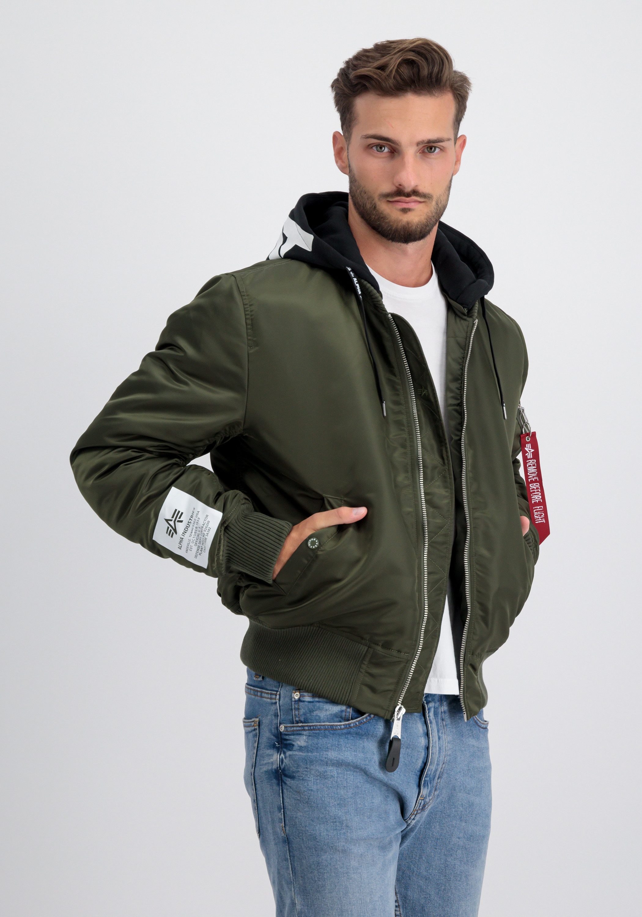 Alpha Industries Bomberjack Alpha Industries Men - Bomber Jackets MA-1 Zip Hood Print