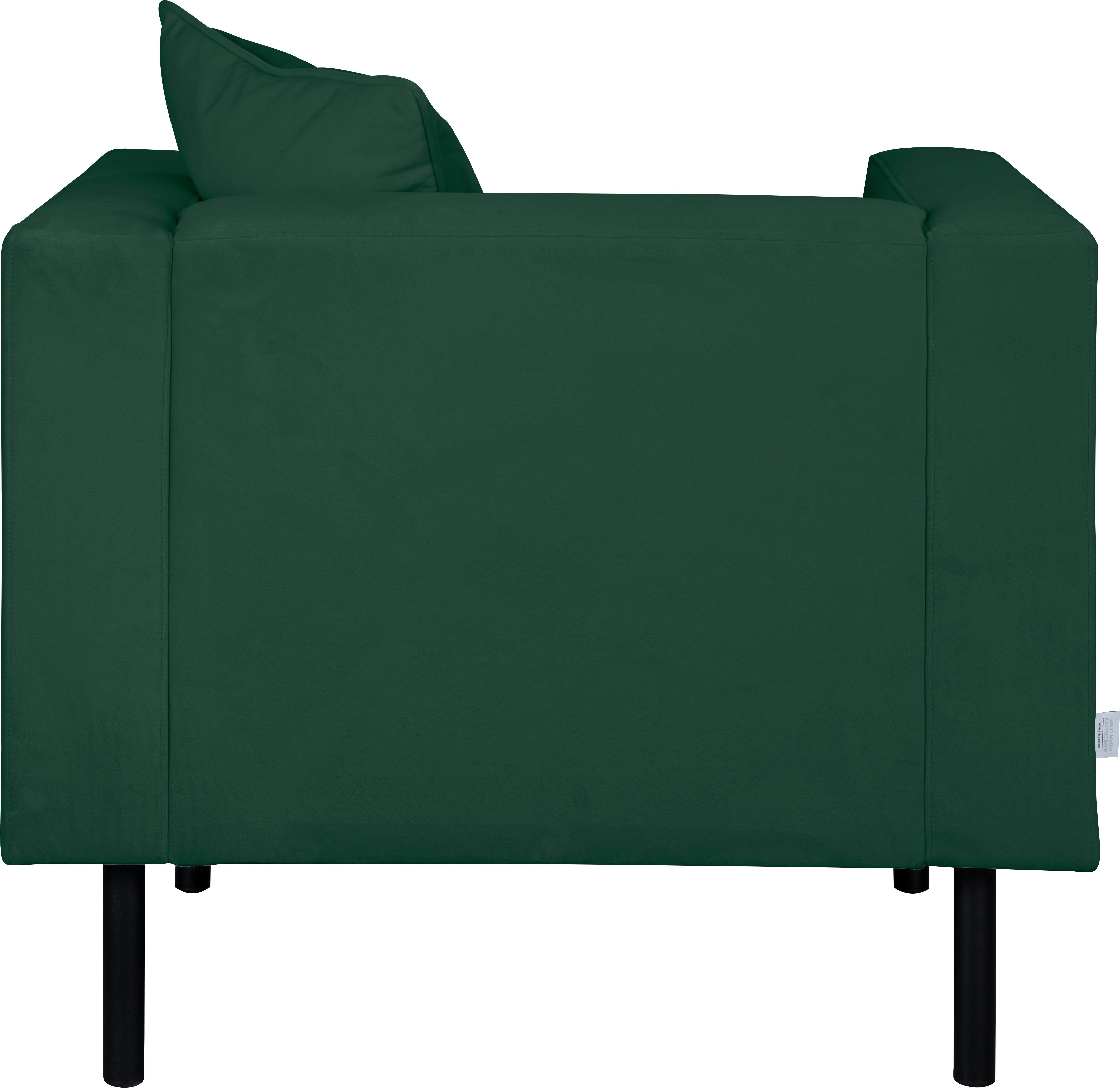 Guido Maria Kretschmer Home&Living Fauteuil Lillibeth cocktailsstoel, loungesstoel, afmetingen B/D/H: 90/74/83 cm Sierkussen als tweezijdig te gebruiken kussen 45x45 cm, in fluwelige look of cord