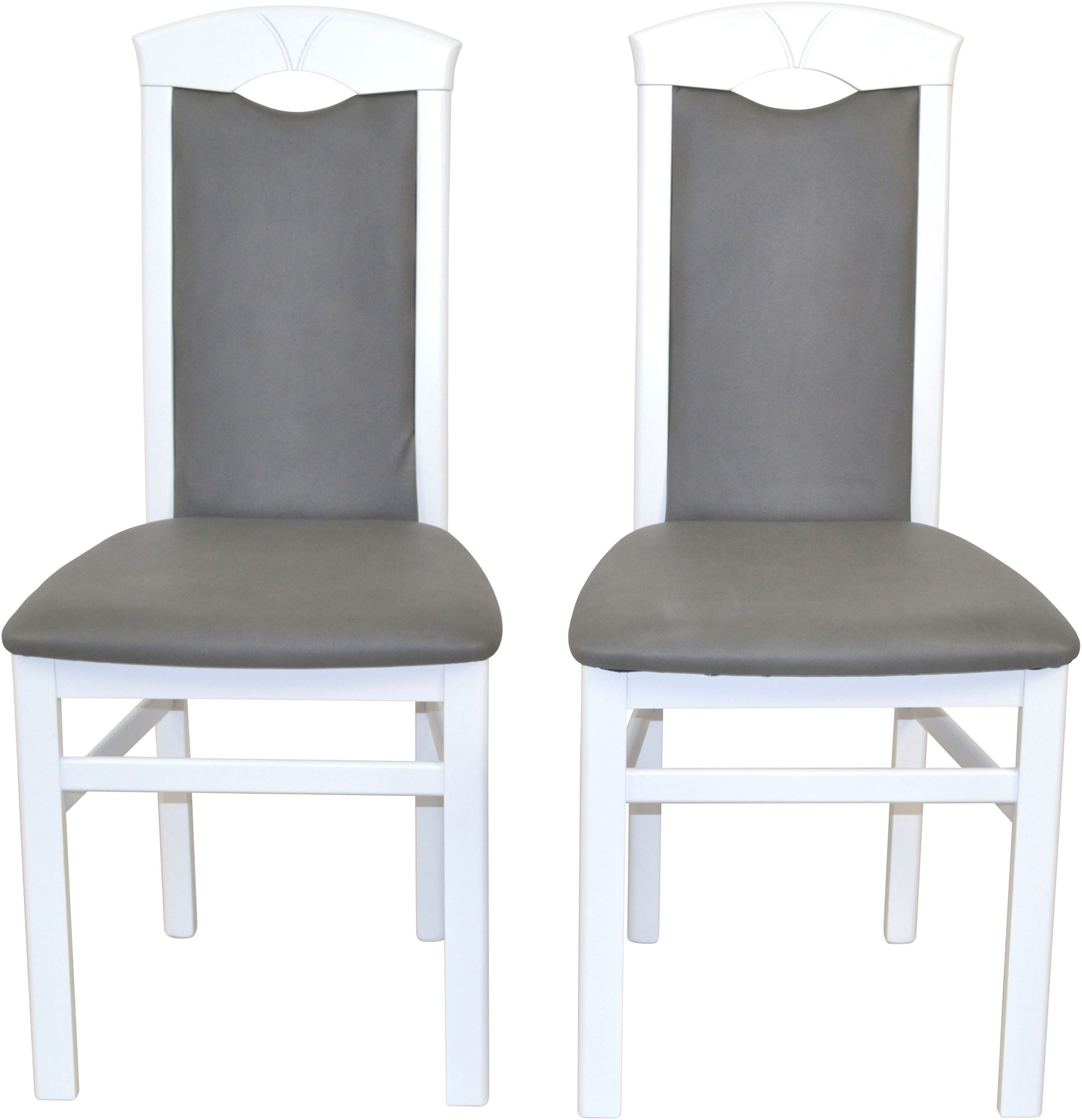 HOFMANN LIVING AND MORE Stoel met 4 poten (set, 2 stuks) gestoffeerde stoelen grijs