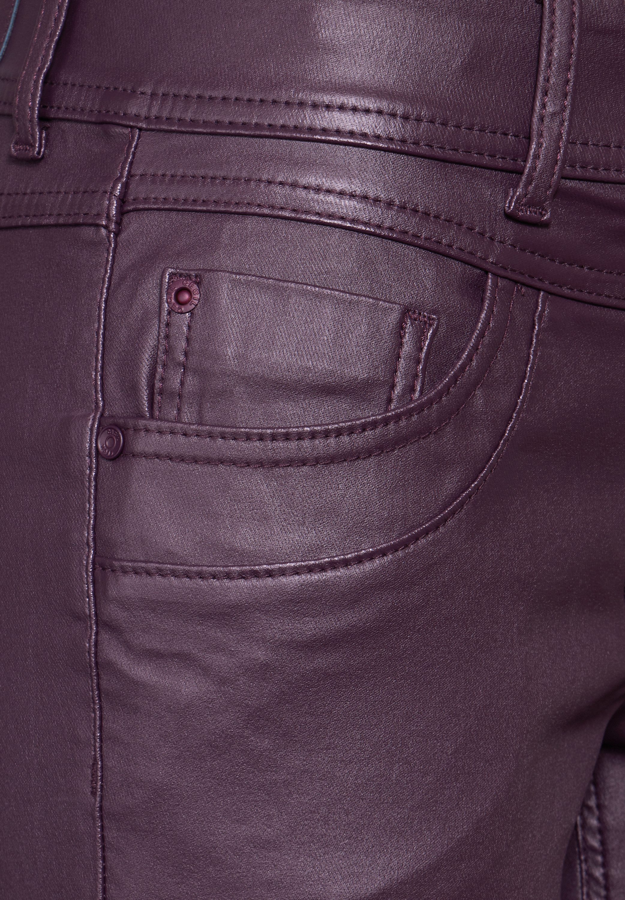 Cecil Imitatieleren broek Scarlett in five-pocketsstijl