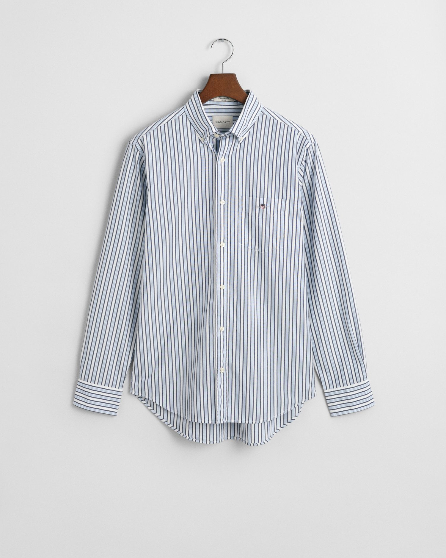 Gant Overhemd met lange mouwen REG POPLIN STRIPE SHIRT Regular fit popeline overhemd met strepen