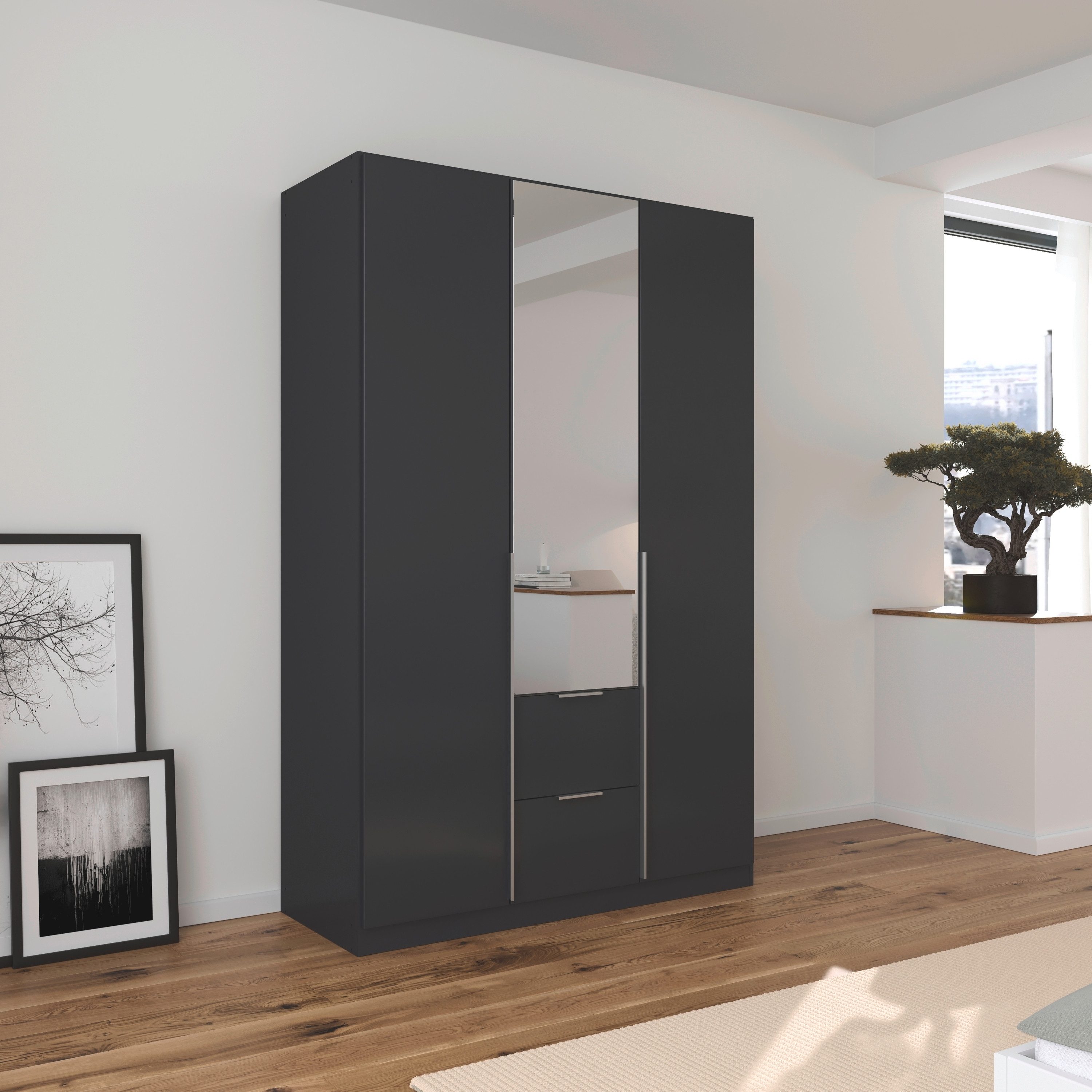 rauch Draaideurkast Kledingkast kast garderobe AGORDO met decor- of hoogglansfront