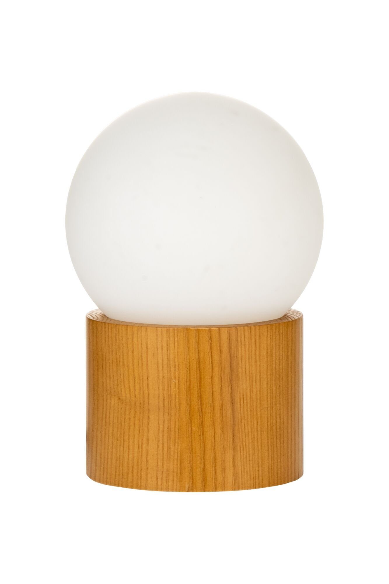Pauleen Tafellamp Woody Shine glas/esdoornhout 230V max. 3,5W wit/hout natuur