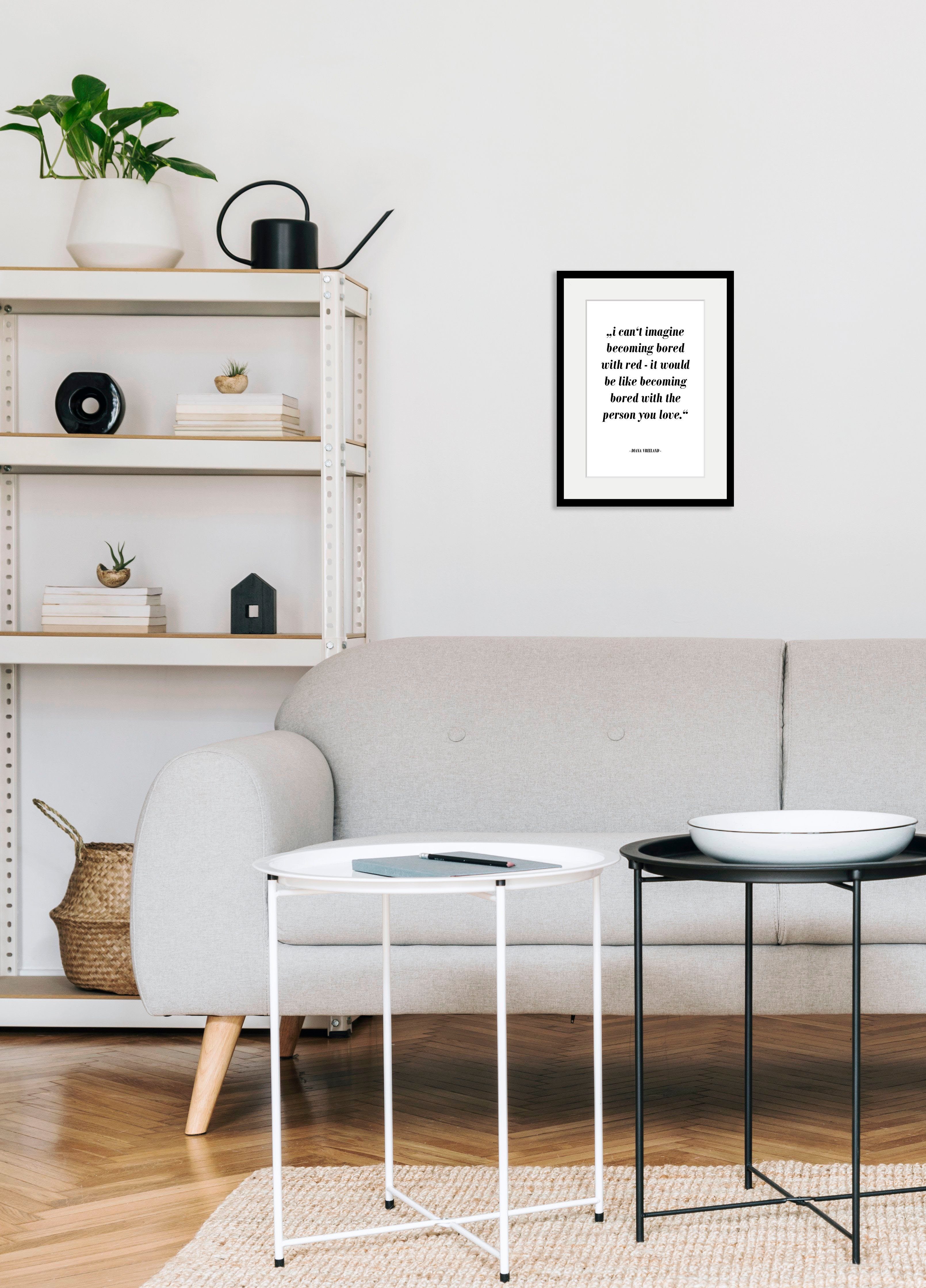 queence Wanddecoratie Lea HD premium posterdruk incl. houten lijst (1 stuk)
