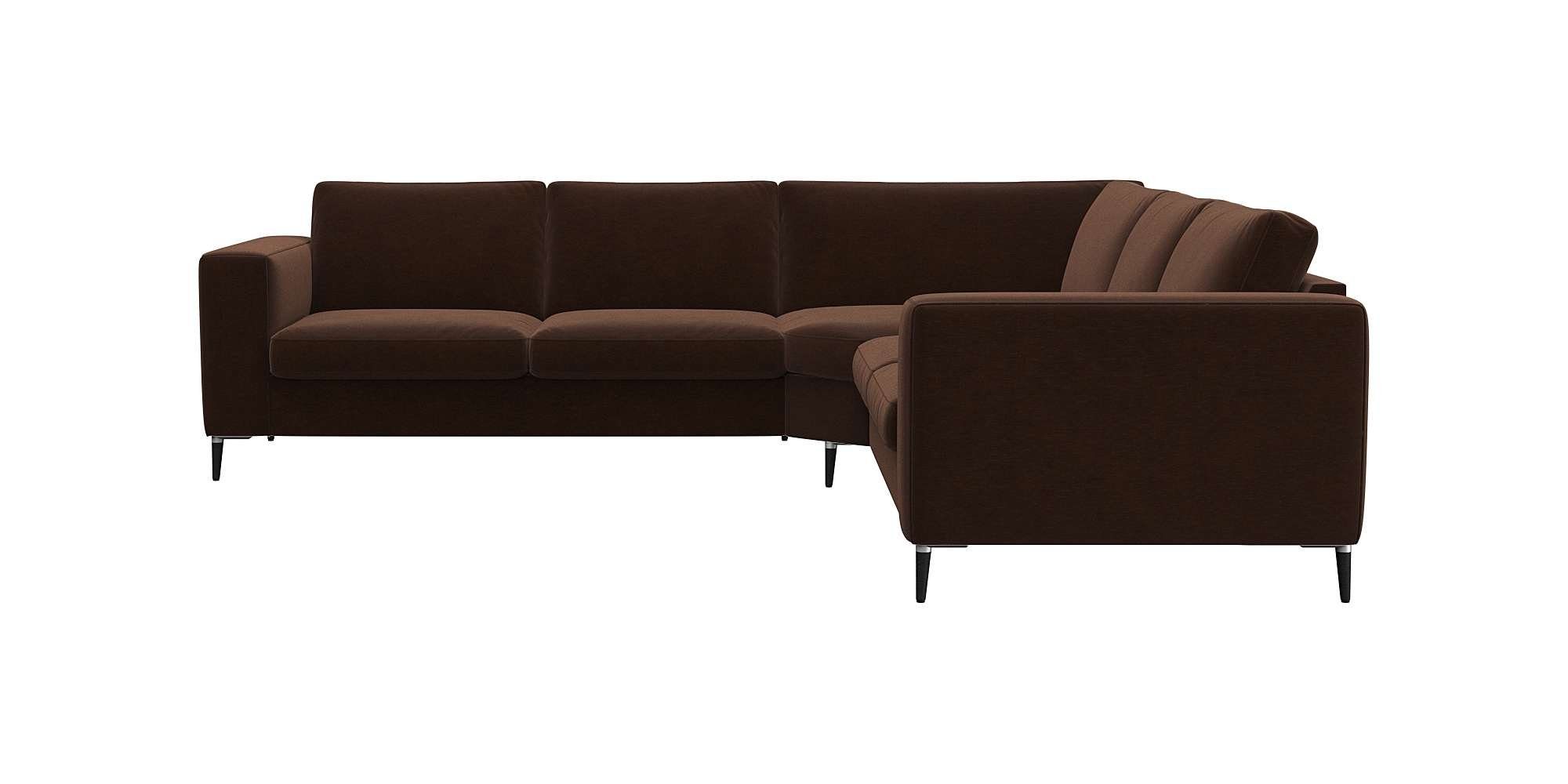 FLEXLUX Hoekbank Fiore, gelijkbenig, super zitcomfort door koudschuim in de zitting bruin, hoekbanken