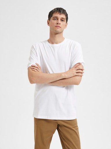 SELECTED HOMME Shirt met ronde hals SLHASPEN SS O-NECK TEE NOOS