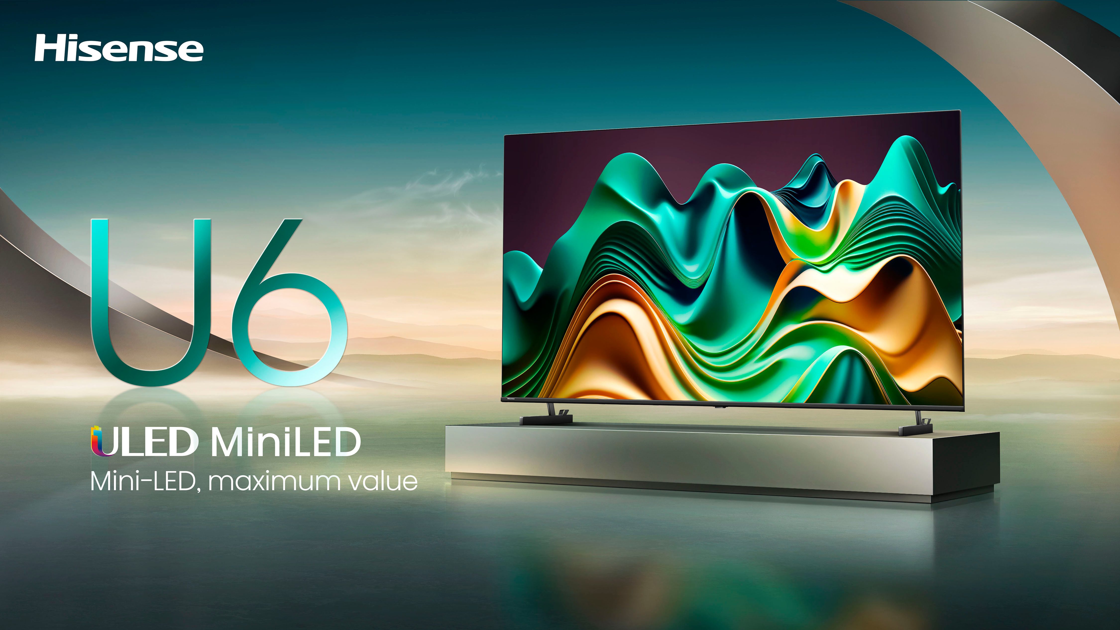 Hisense Mini-led-tv 50U6NQ, 126 cm / 50", 4K Ultra HD, Smart TV, 4k uhd, uled, mini led