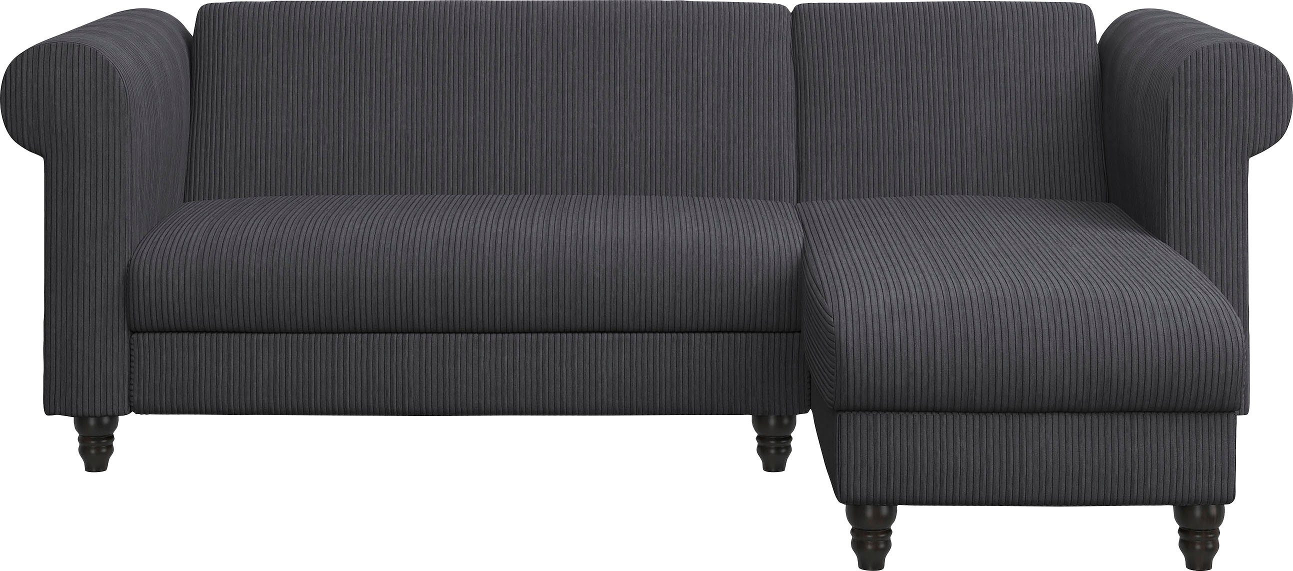 Dorel Home Hoekbank Felix II, L-model, bedbank 241cm (ligoppervlak 108x195 cm),
