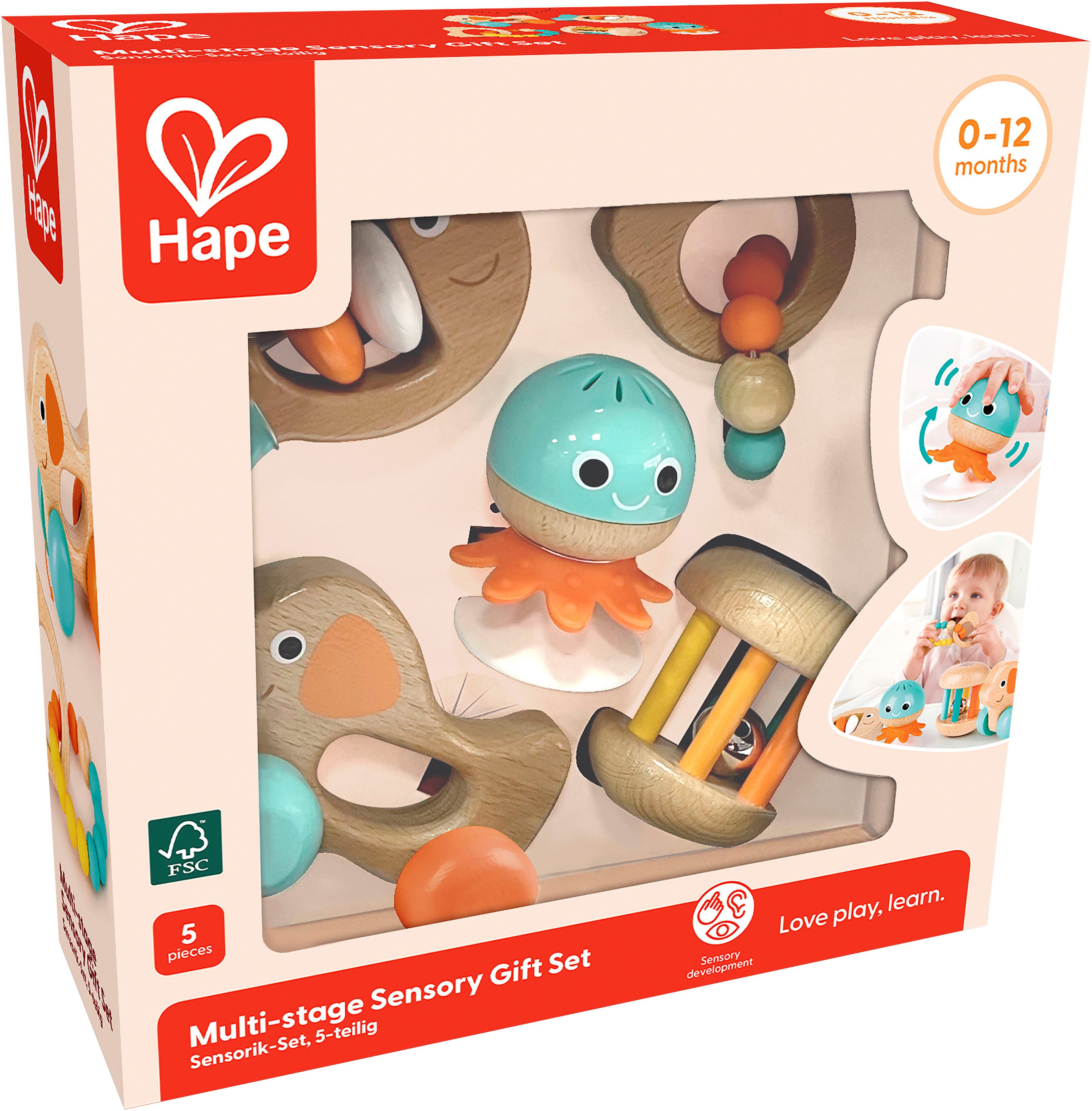 Hape Grijpspeeltje Sensoriek-set, 5-delig