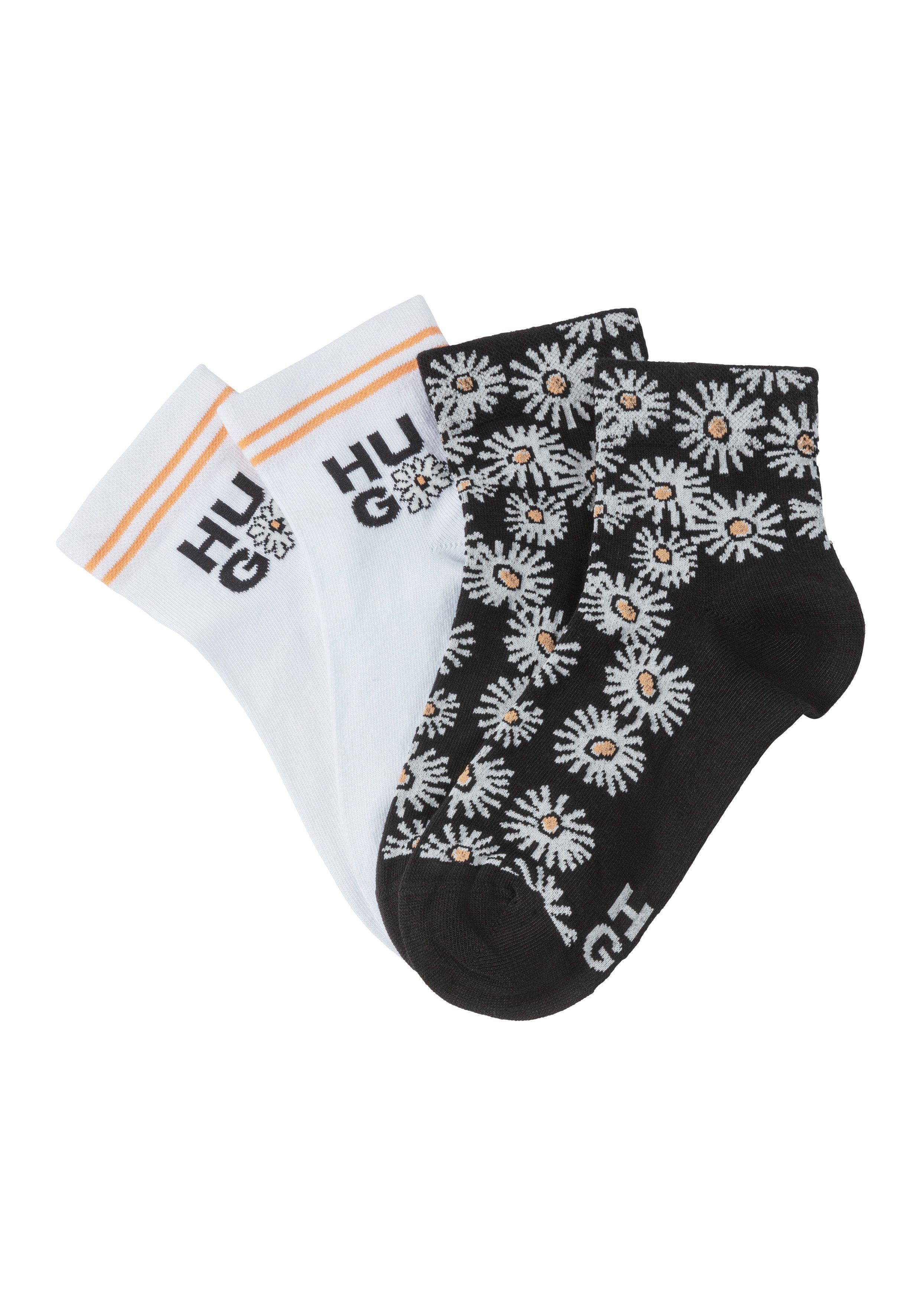 HUGO underwear Sokken 2P SH DAISY CC W (2 paar, Set van 2) dames sokken maat 35-38 multicolor
