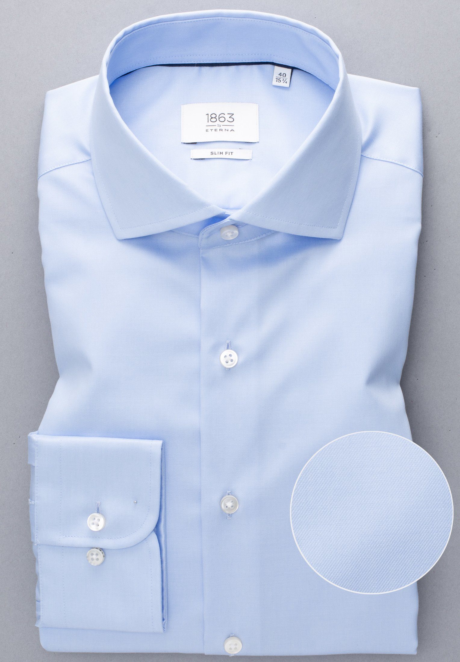 Eterna Overhemd met lange mouwen Slim fit NON IRON (strijkvrij)