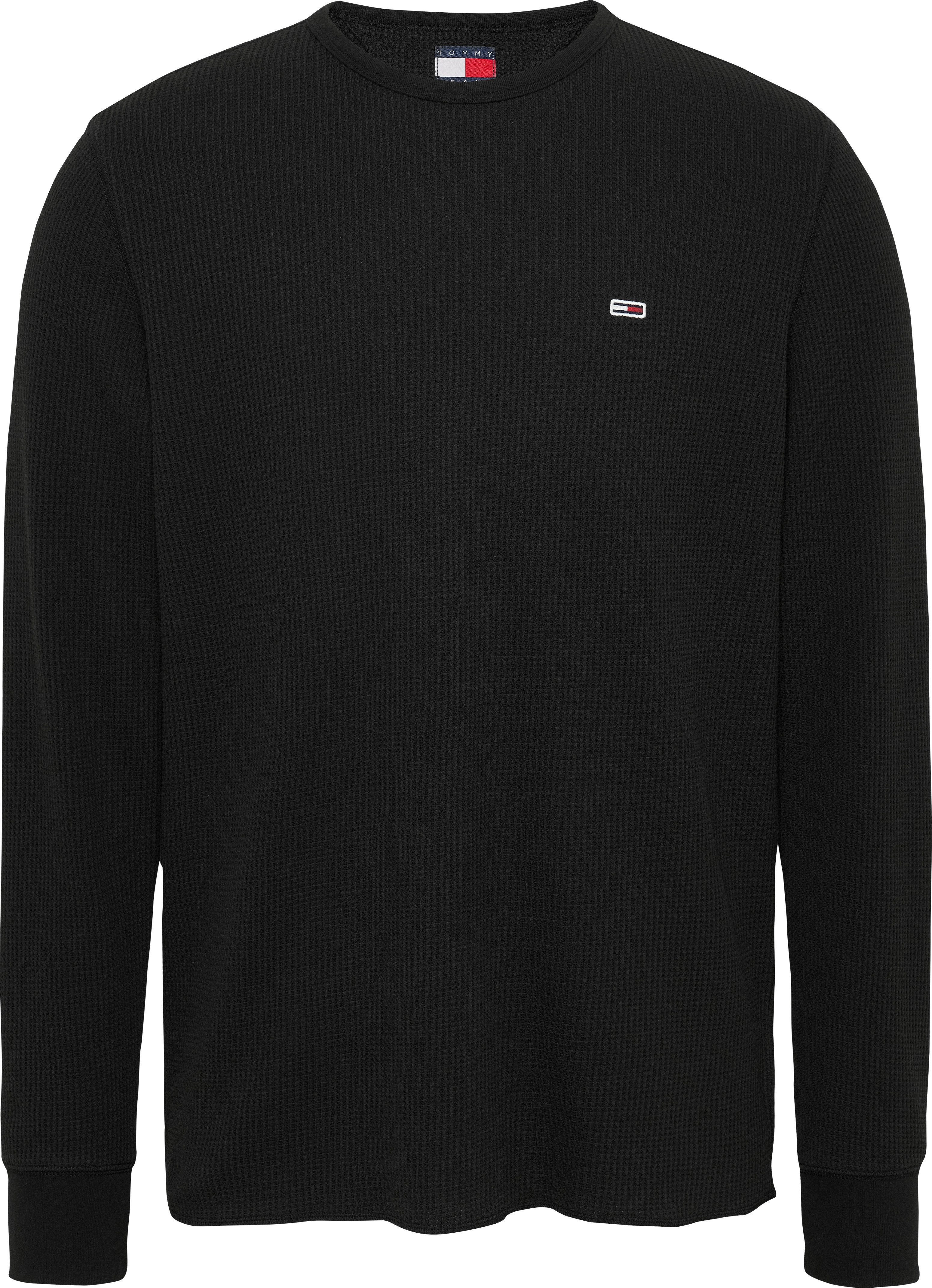 TOMMY JEANS Shirt met lange mouwen TJM SLIM WAFFLE L S TEE EXT