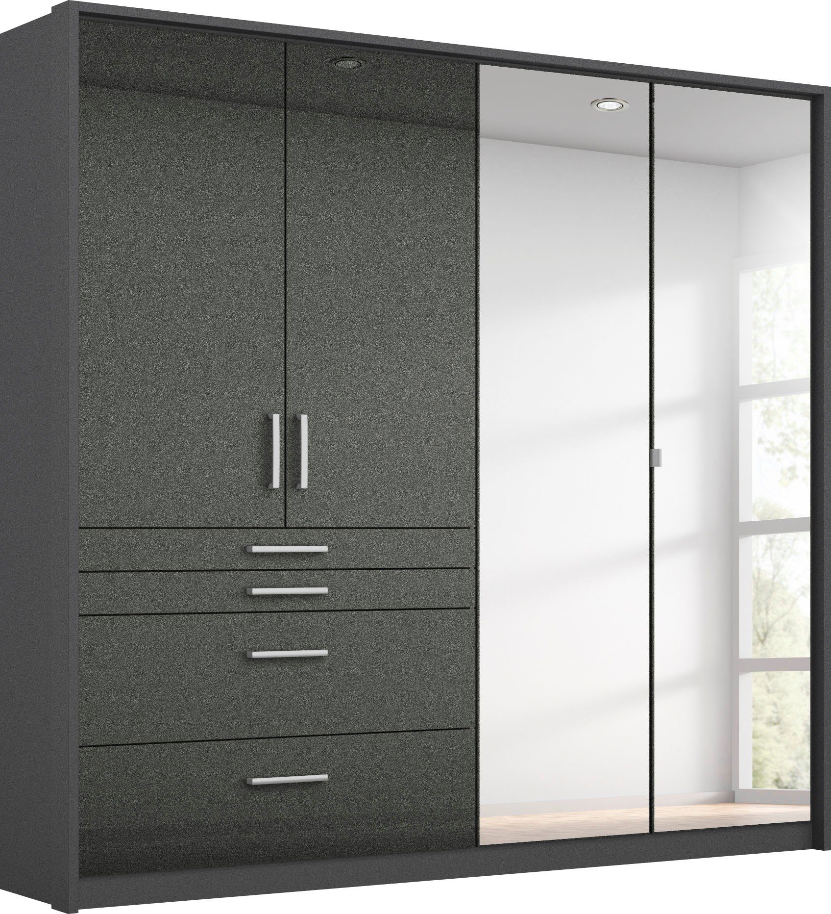 rauch Draaideurkast Kledingkast kast garderobe garderobekast topseller HOMBURG inclusief passe-partout, bovenste lade met indeling made in germany