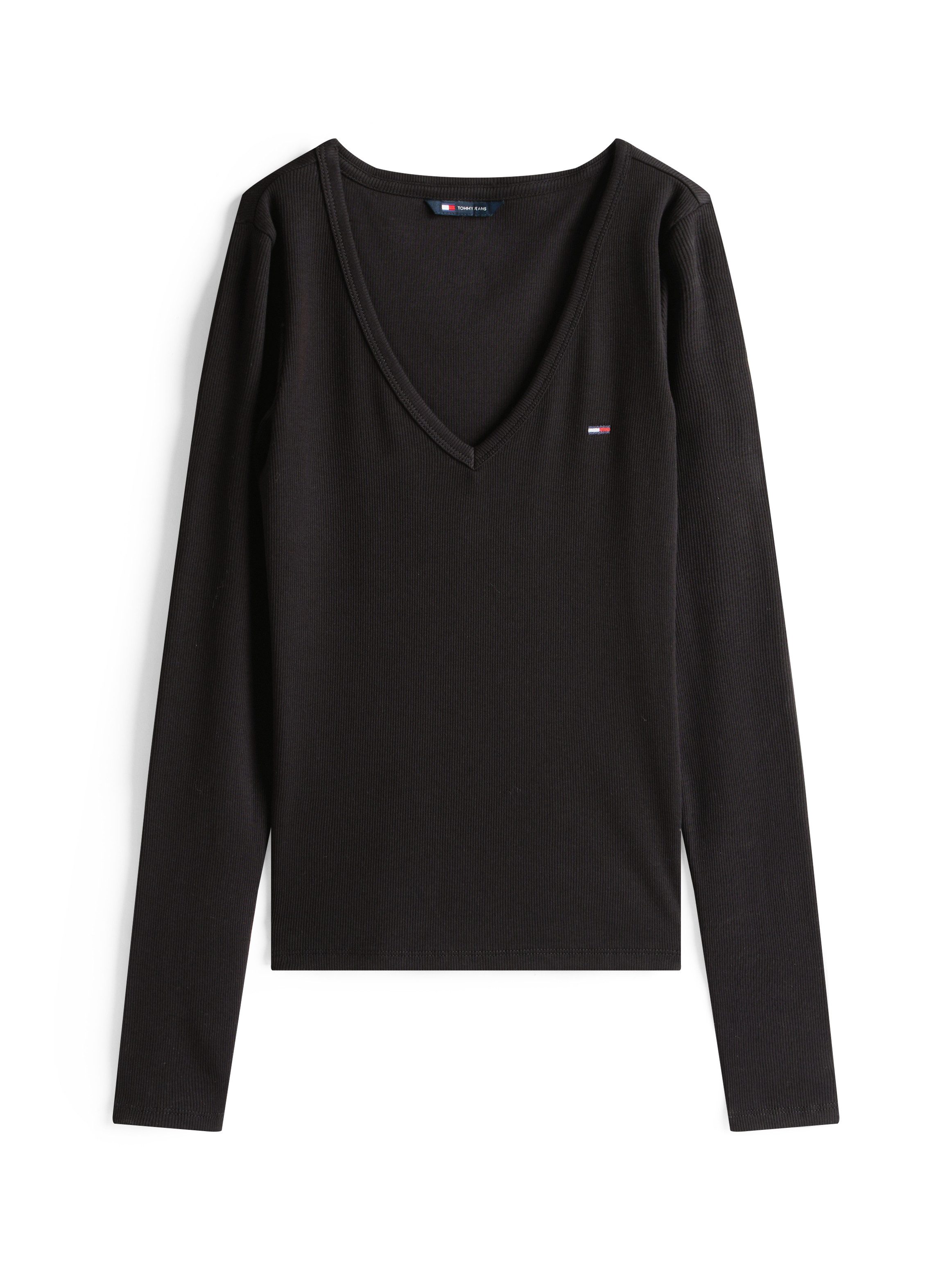 TOMMY JEANS Shirt met lange mouwen TJW SLIM ESSENTIAL RIB V LS