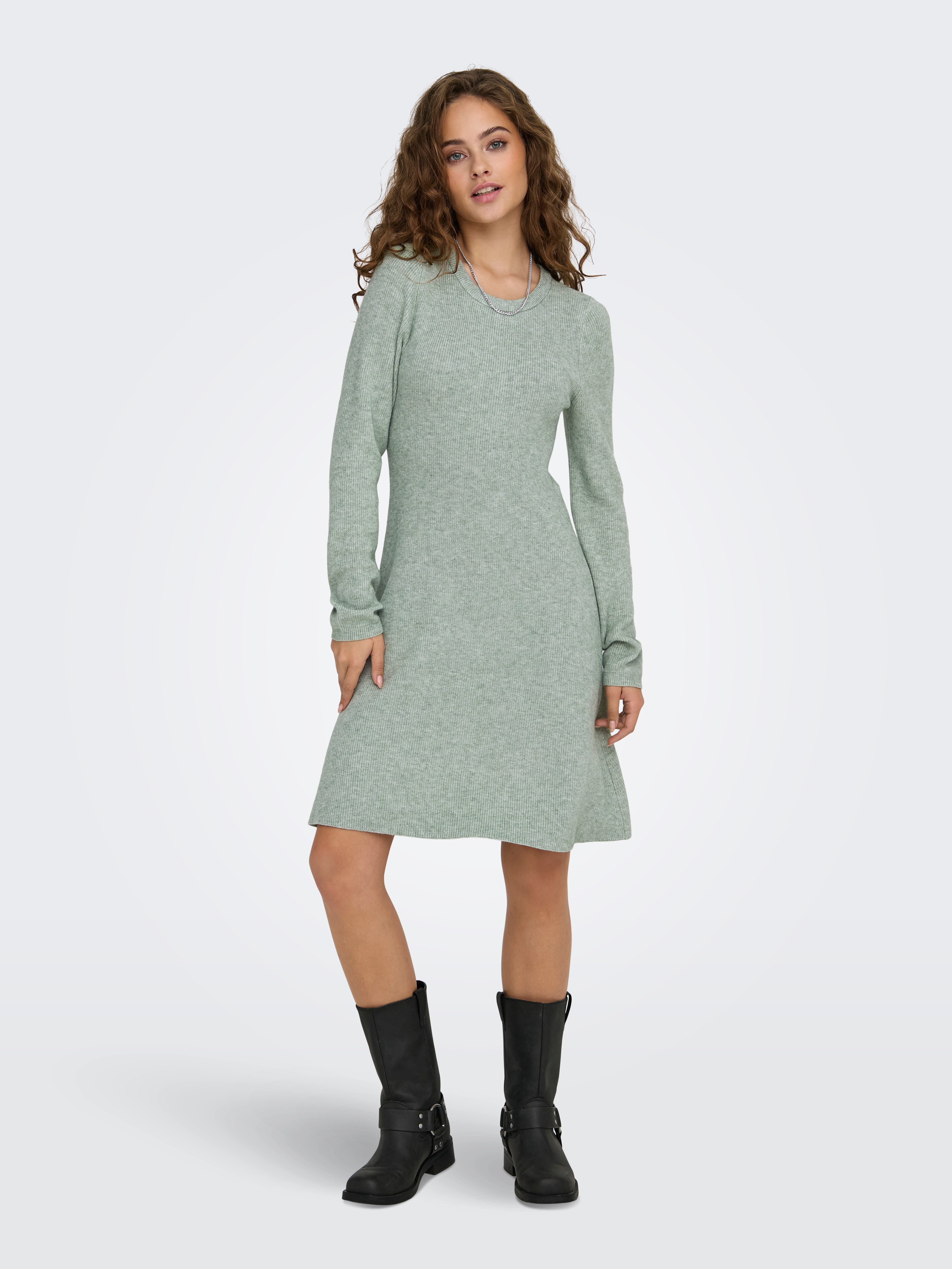 Only Midi-jurk ONLLATIA LS DRESS EX KNT