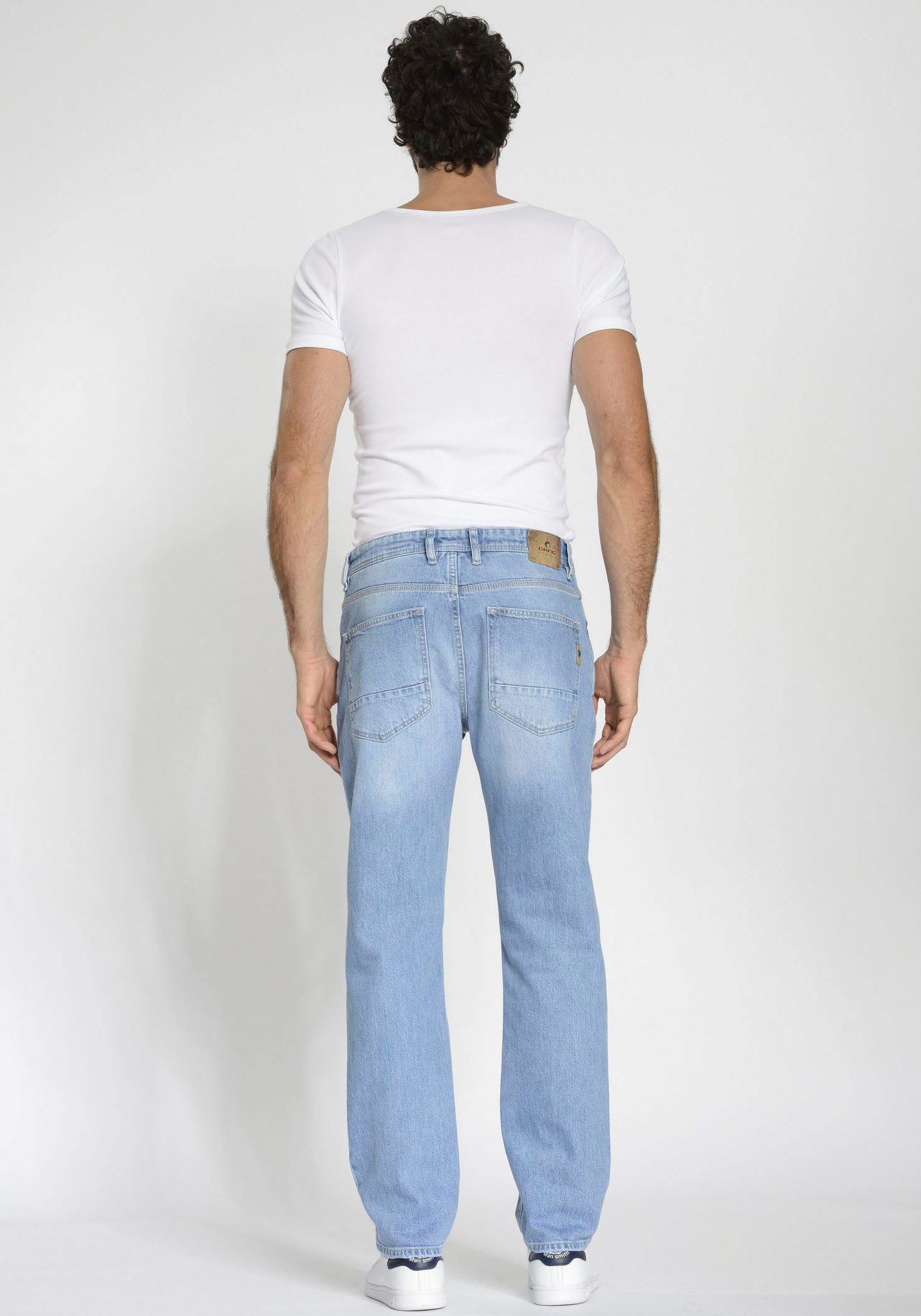 GANG 5-pocket jeans 94SESTO Straight fit in 5-pocket-stijl met siernaad op coin pocket