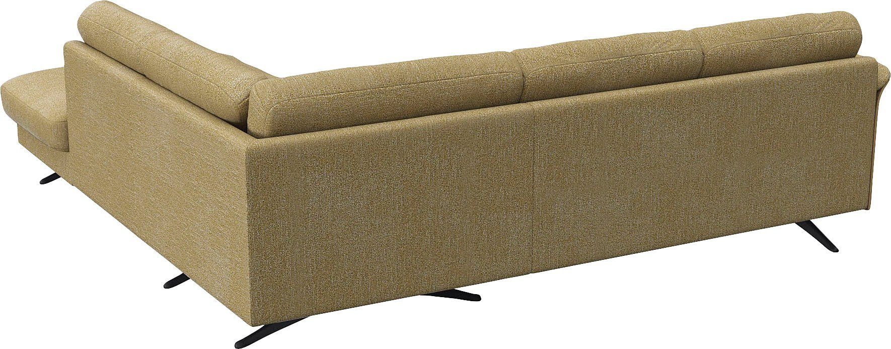 FLEXLUX Hoekbank Glow, super comfortabel door hoogwaardige zitconstructie met binnenvering, L-vorm