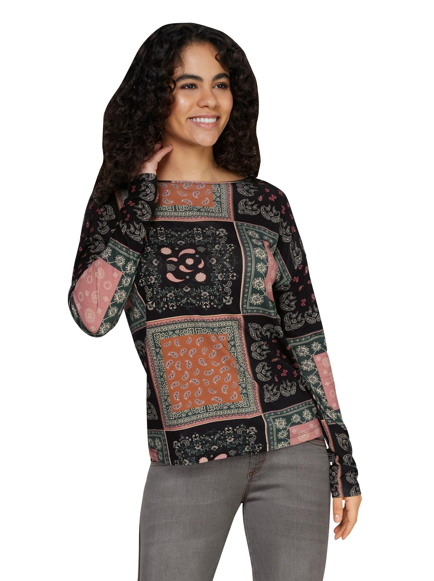 heine Shirt met ronde hals Gedessineerd shirt (1-delig)