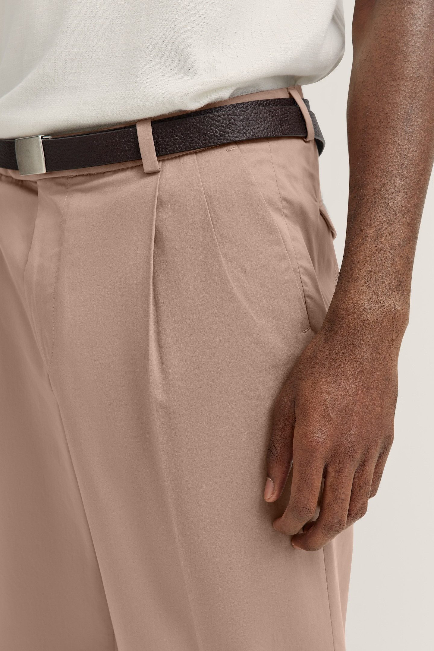 Bugatti Bandplooibroek met satin-stretch