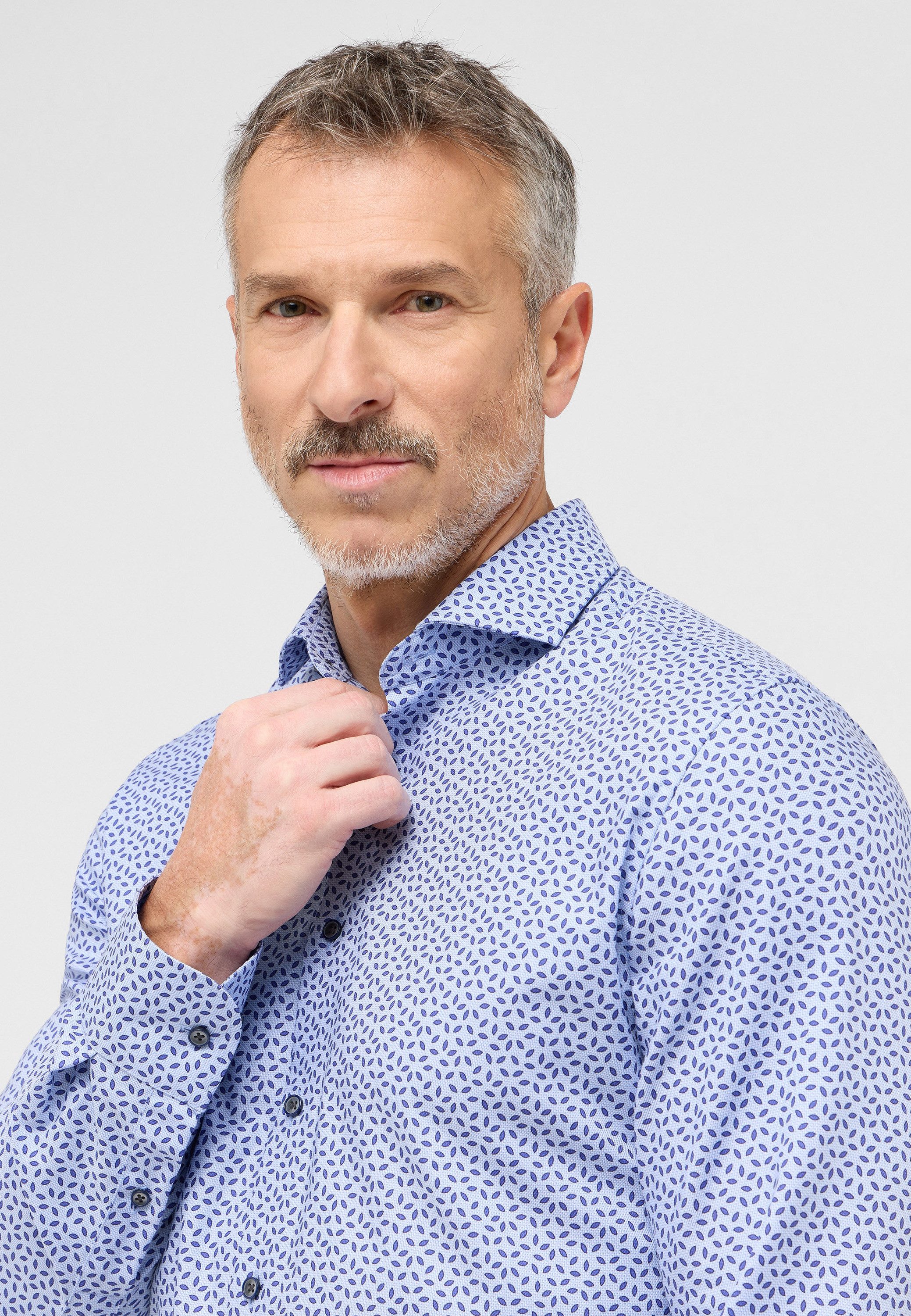 Eterna Overhemd met lange mouwen Slim fit NON IRON (strijkvrij)