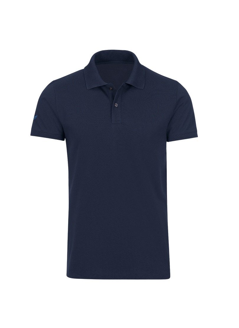 Trigema Poloshirt TRIGEMA slim fit poloshirt van DELUXE-piqué (1-delig) dames shirts maat XL blauw