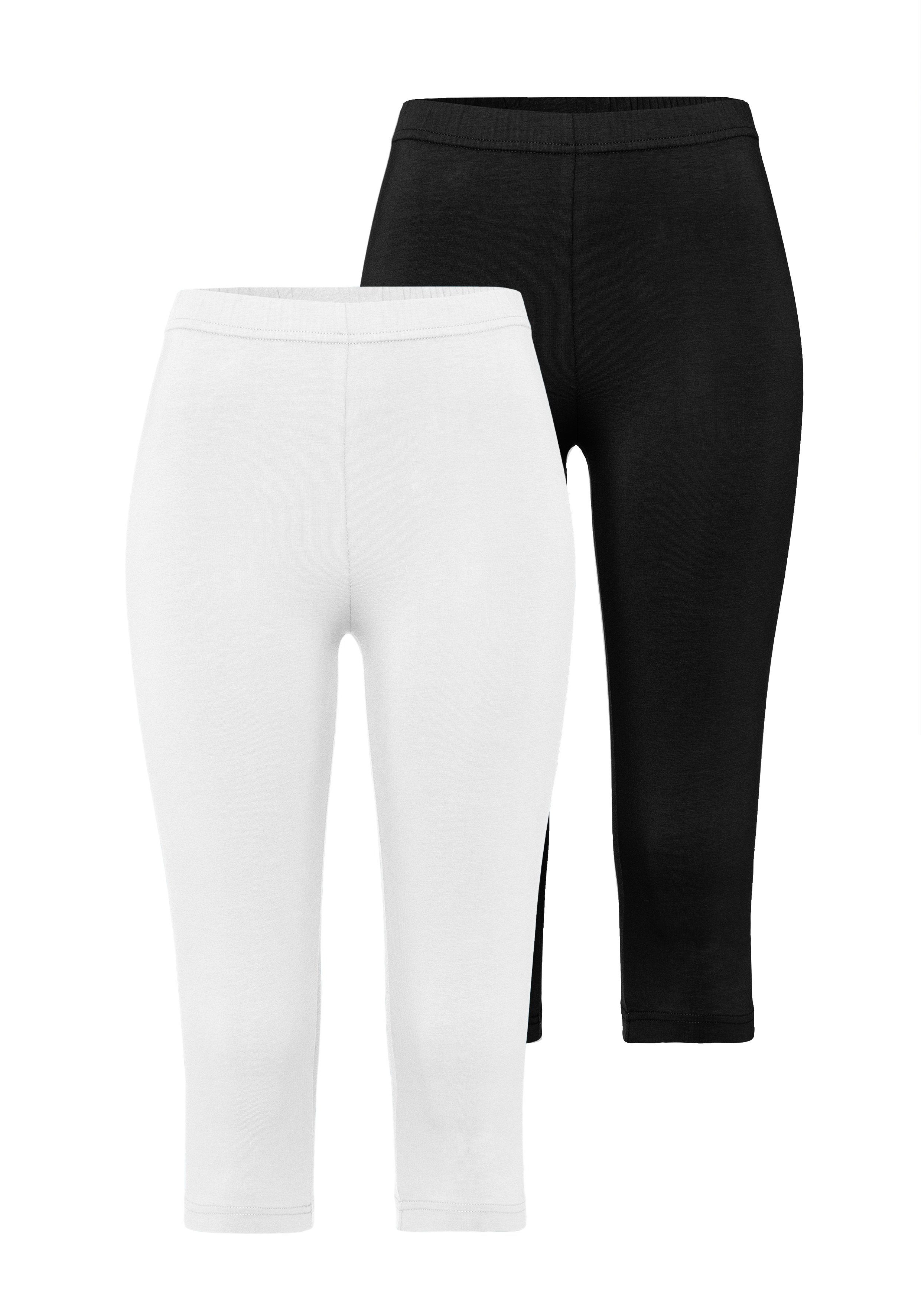 vivance active Caprilegging met rubberen tailleband, loungewear (Set van 2)