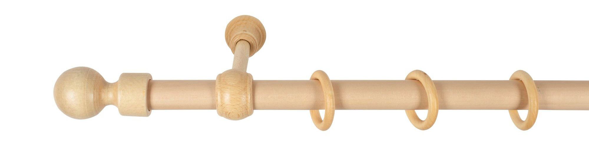 SN DECO GROUP Gordijnroede Giro 28 mm, hout, verschillende lengtes en kleuren, compleet set