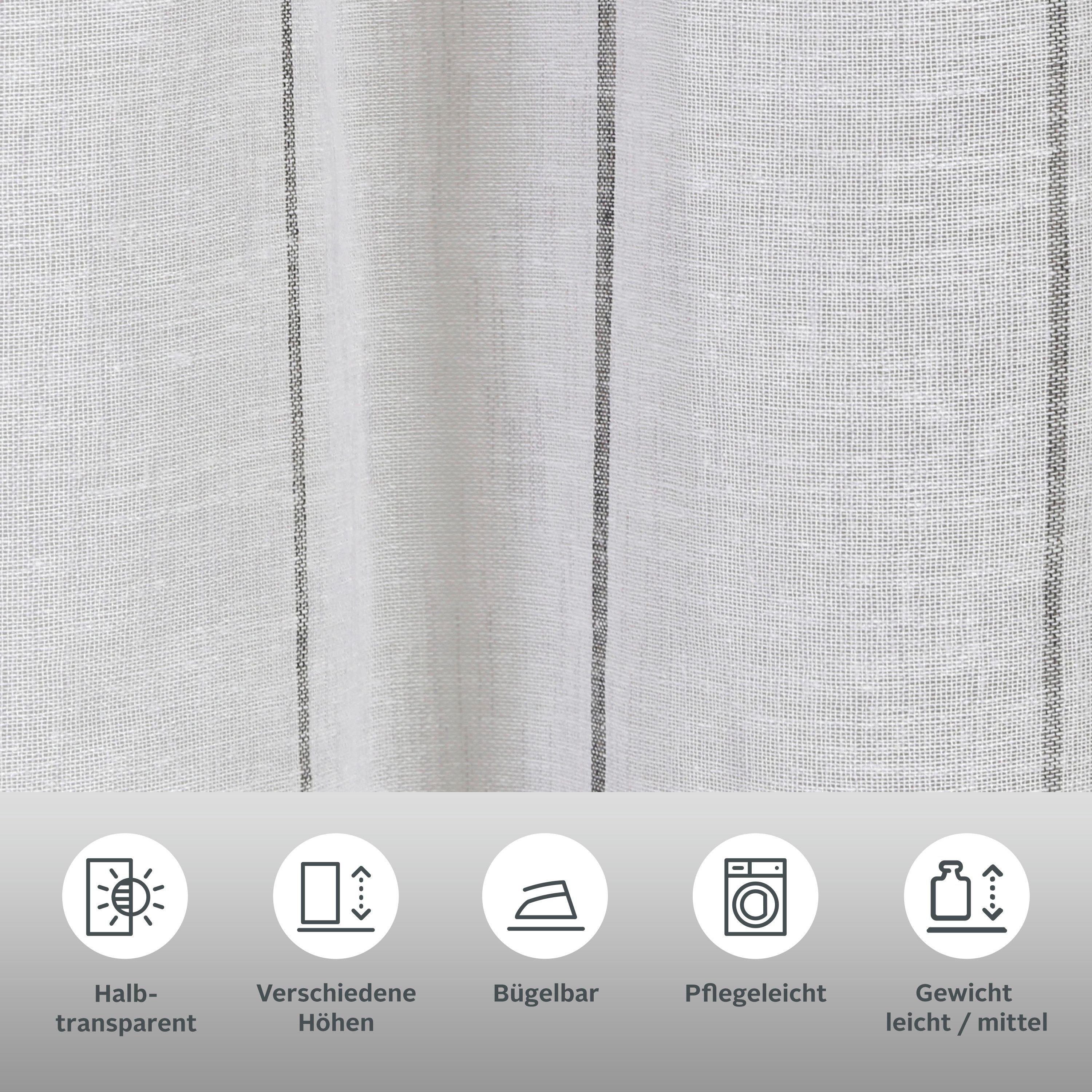 my home Valletje Clea Polyester, met lengtestrepen in grove structuur (1 stuk)