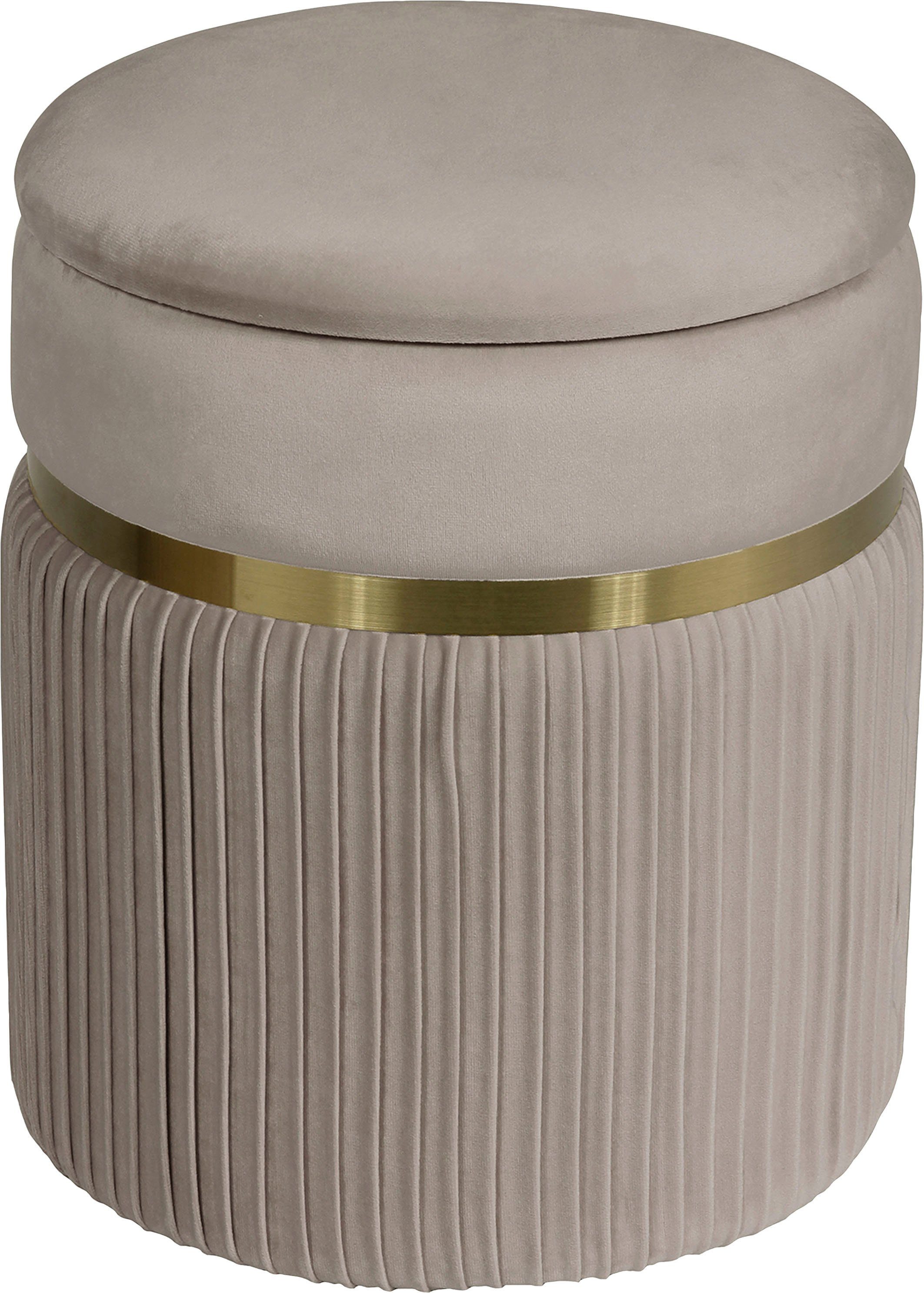 Kayoom Zithoek Kruk Zora 325 2-delige set, fluweelzachte stof bekleding, ronde elegante vorm (set, 2-delig)