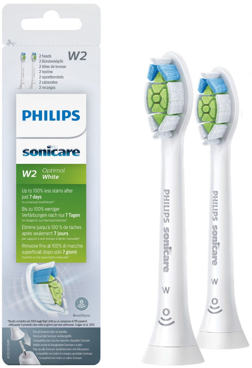 Philips Sonicare Opzetborsteltjes Optimal White Standard met de borstelkopherkenning, standaardformaat