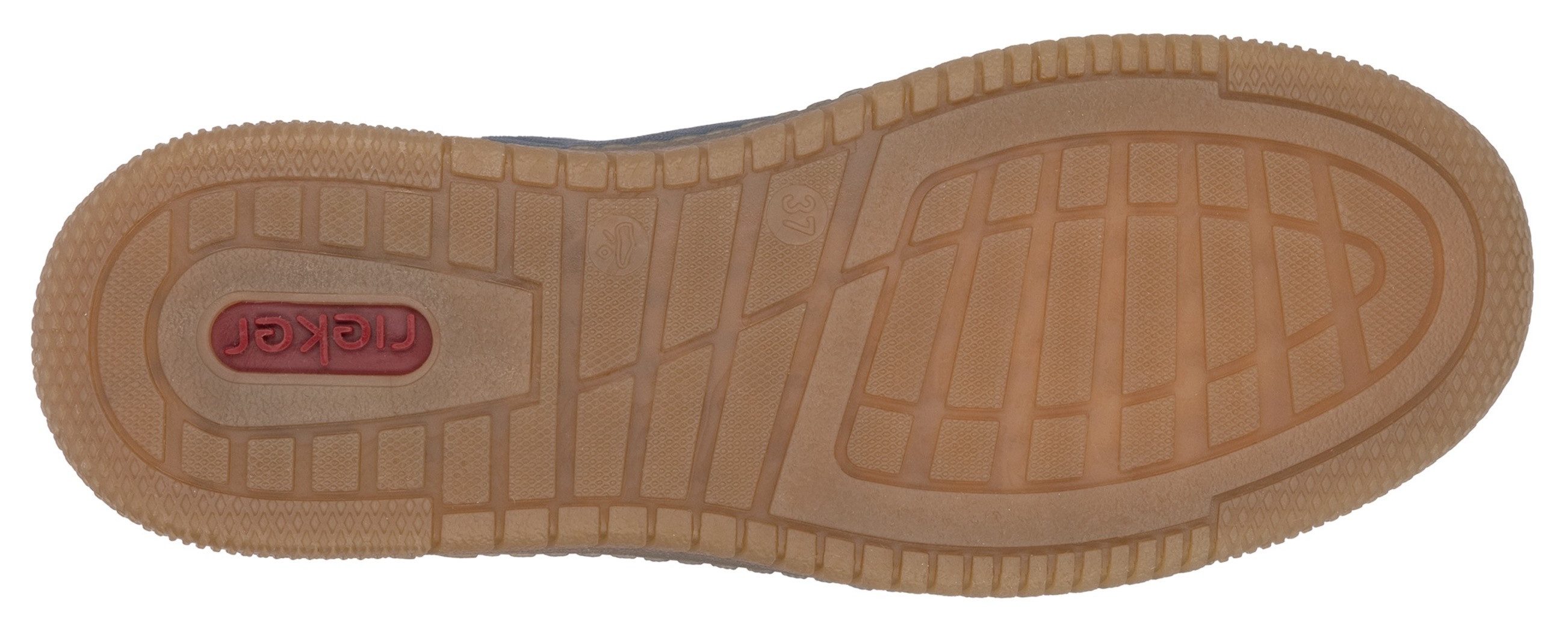 RIEKER Sport Plateausneakers vrijetijdsschoen, lage schoen, veterschoen in vegan uitvoering