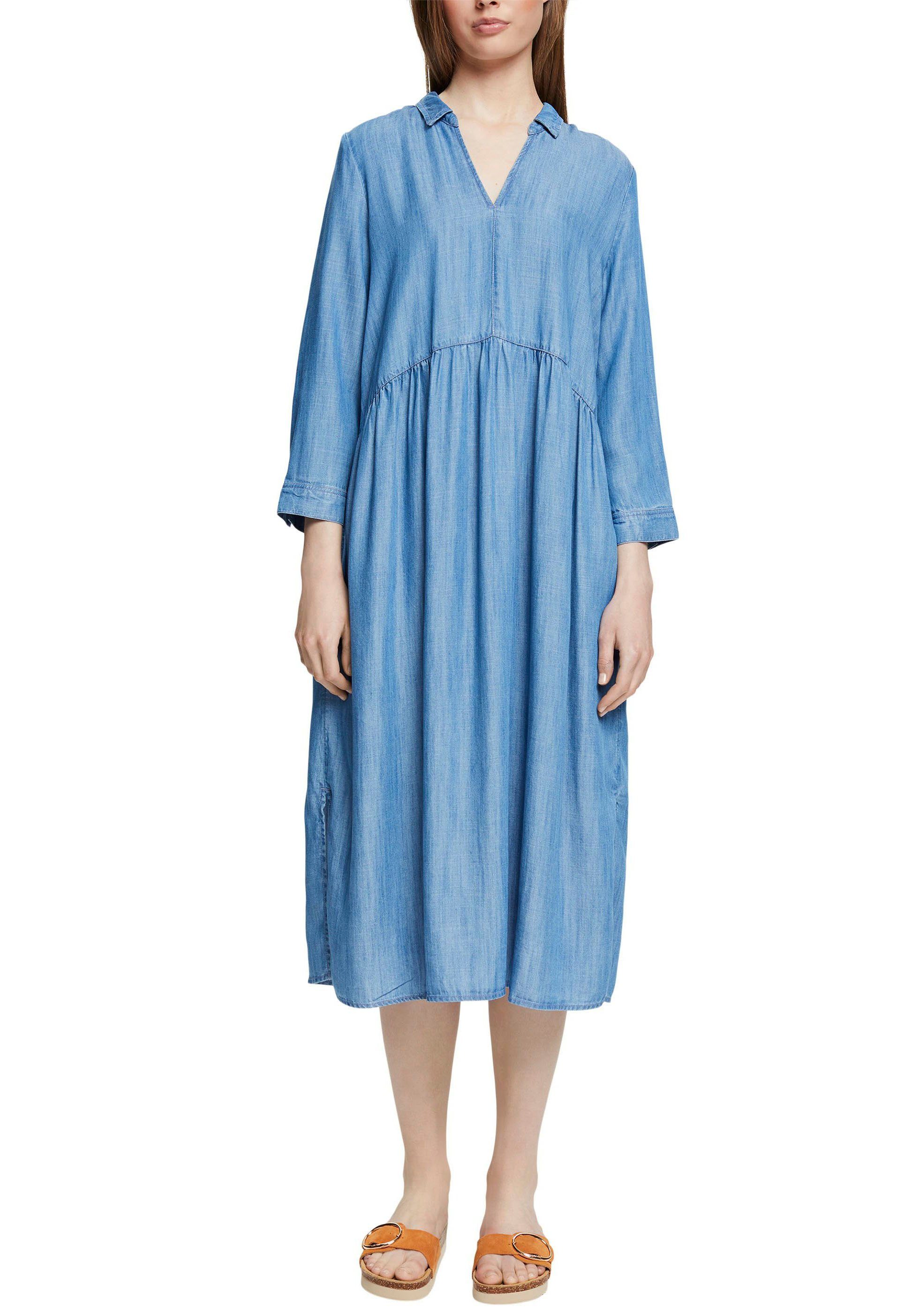 Banyan Carrière Zijdelings Esprit Midi-jurk met steekzakken opzij nu online bestellen | OTTO